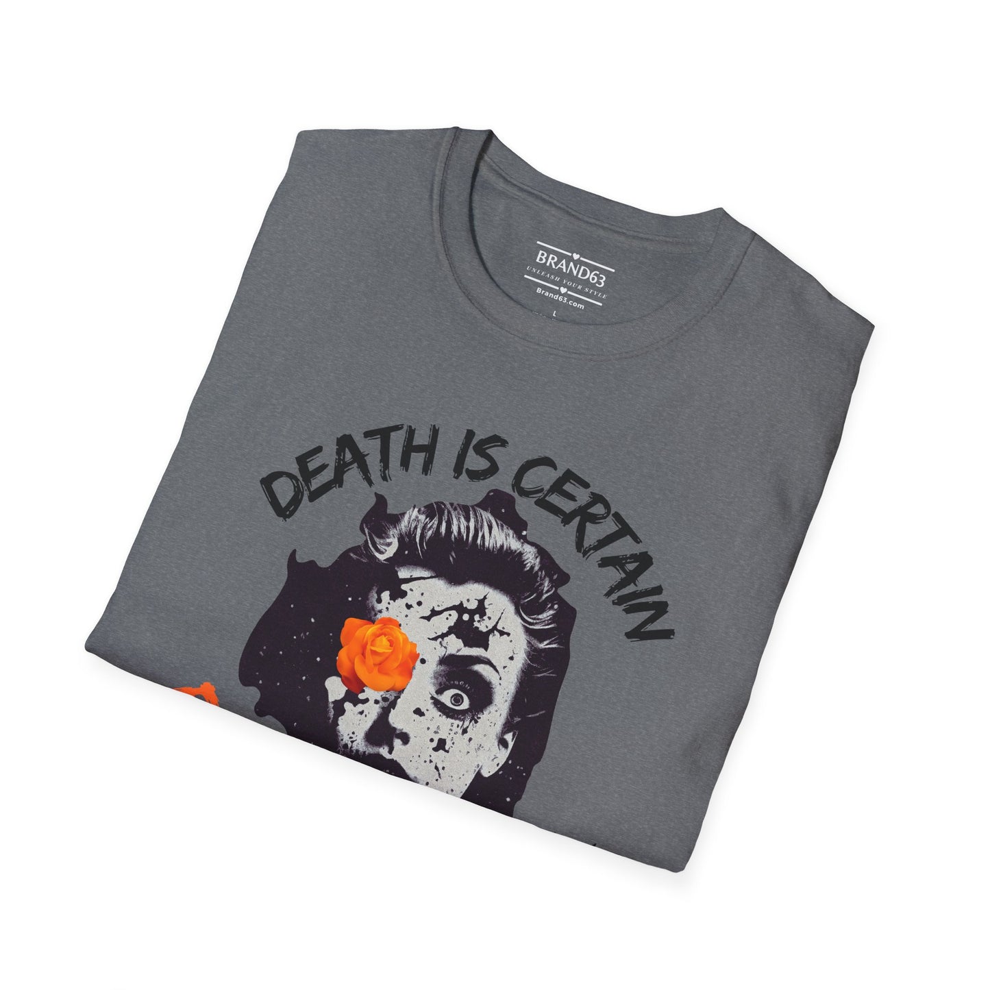 It's a mystical grim reaper shirt. Fear apparel. Ethically made apparel from Brand63