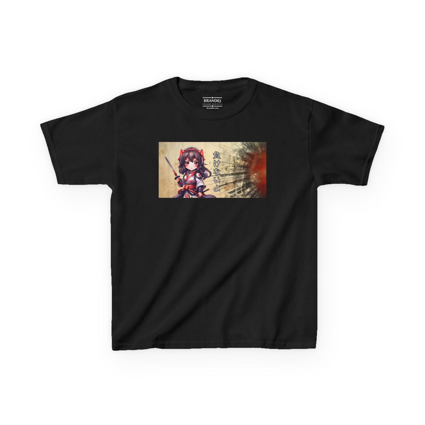 Kids Anime T-Shirts, Kids Black T-shirt with anime Character