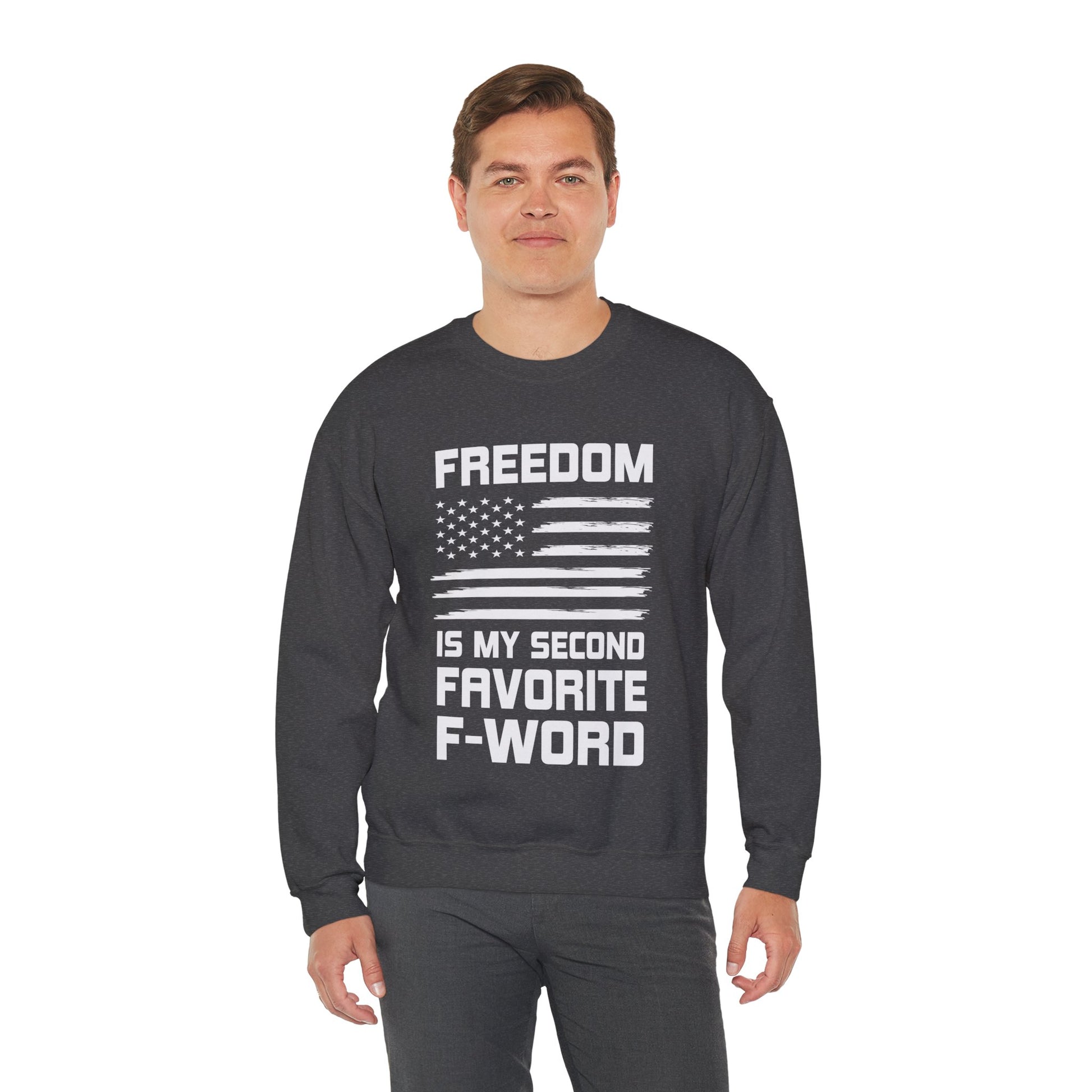 Sarcastic Patriotism, Boldly display your love for freedom and your sense of humor with this witty F-word distressed American flag design.