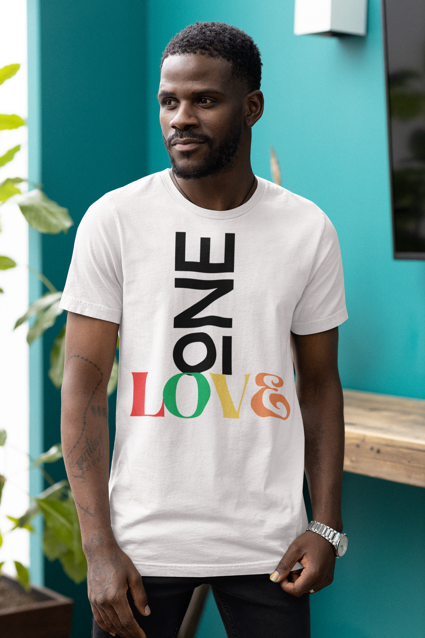 WE ARE ALL HUMANS, SIMPLY TRYING TO LIVE AND ENJOY OUR LIVES Introducing our ONE LOVE! Jersey Short Sleeve Tee, a must-have addition to your wardrobe that captures the essence of unity and togetherness. This tee boasts a bold and beautiful style, adorned with striking graphic ONE LOVE design.  Brand63.com, Free shipping, Custom Clothing for men, women and children. Custom Ink, Graphic Design