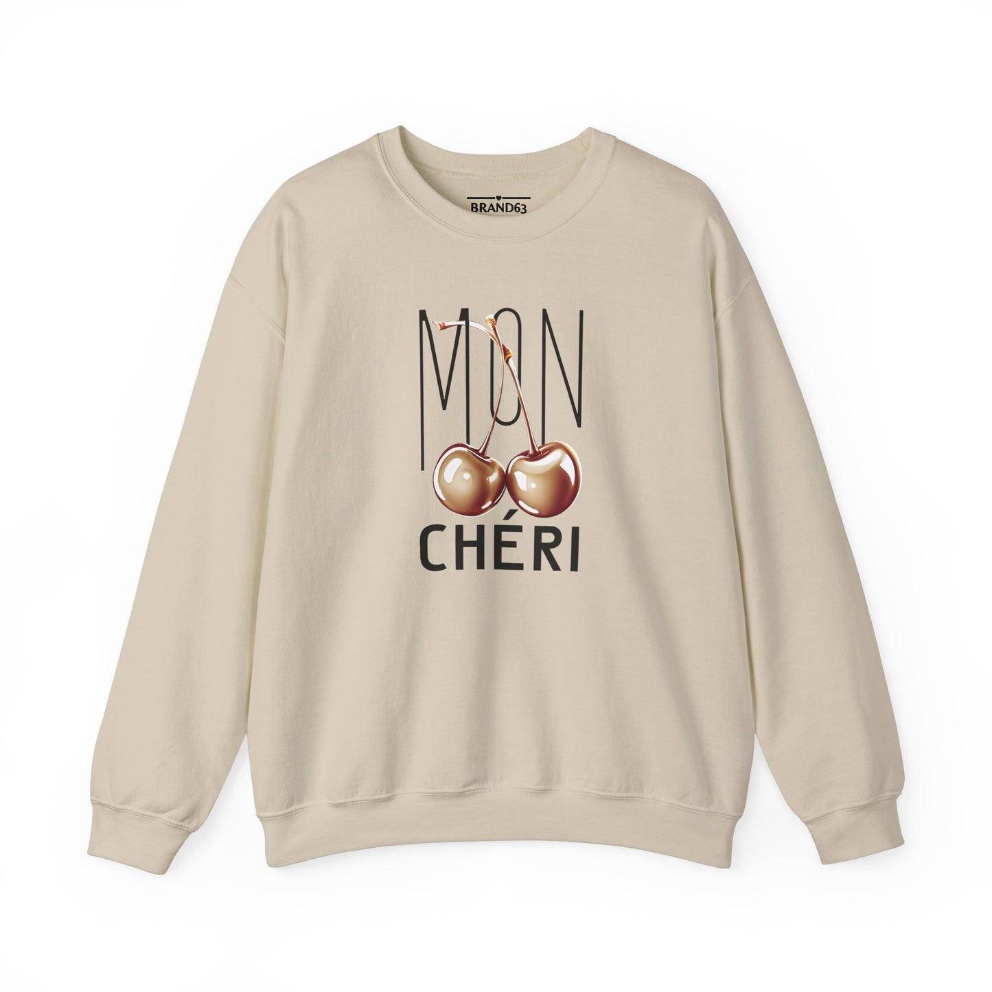 on sale now, Mon Cheri Art Deco Sweatshirt, Exclusive Gold Cherries Design Sweatshirt