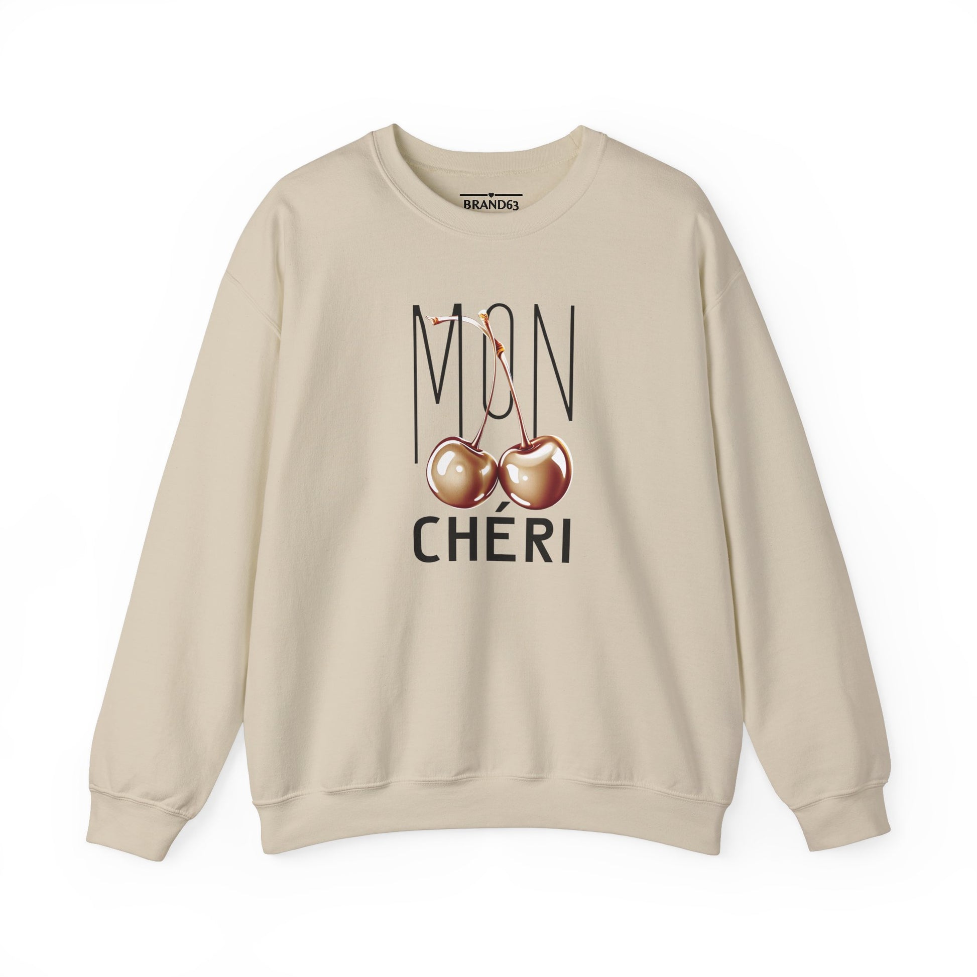 on sale now, Mon Cheri Art Deco Sweatshirt, Exclusive Gold Cherries Design Sweatshirt