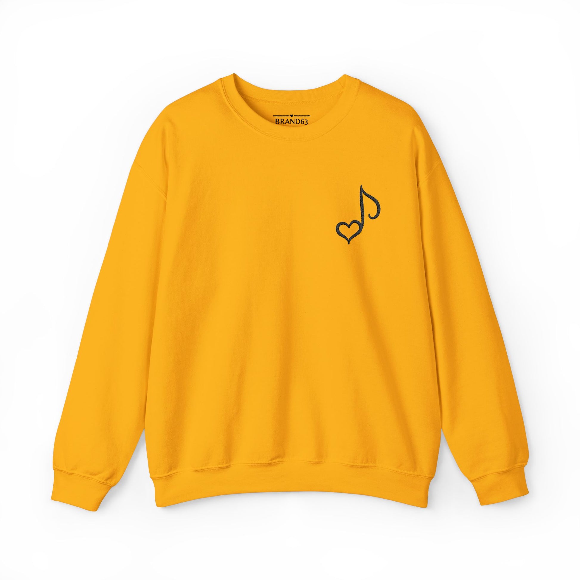 Embroidered Musical Heart Note Sweatshirt | Sustainable, and Perfect for Music Lovers