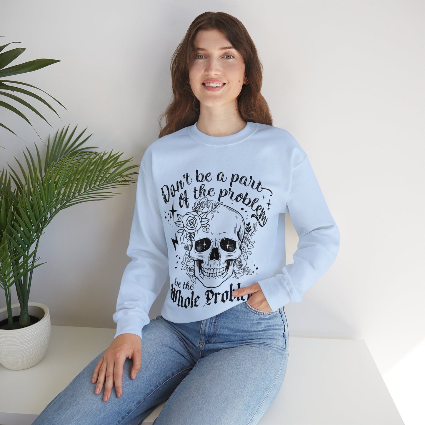 Skull and flowers sweatshirt