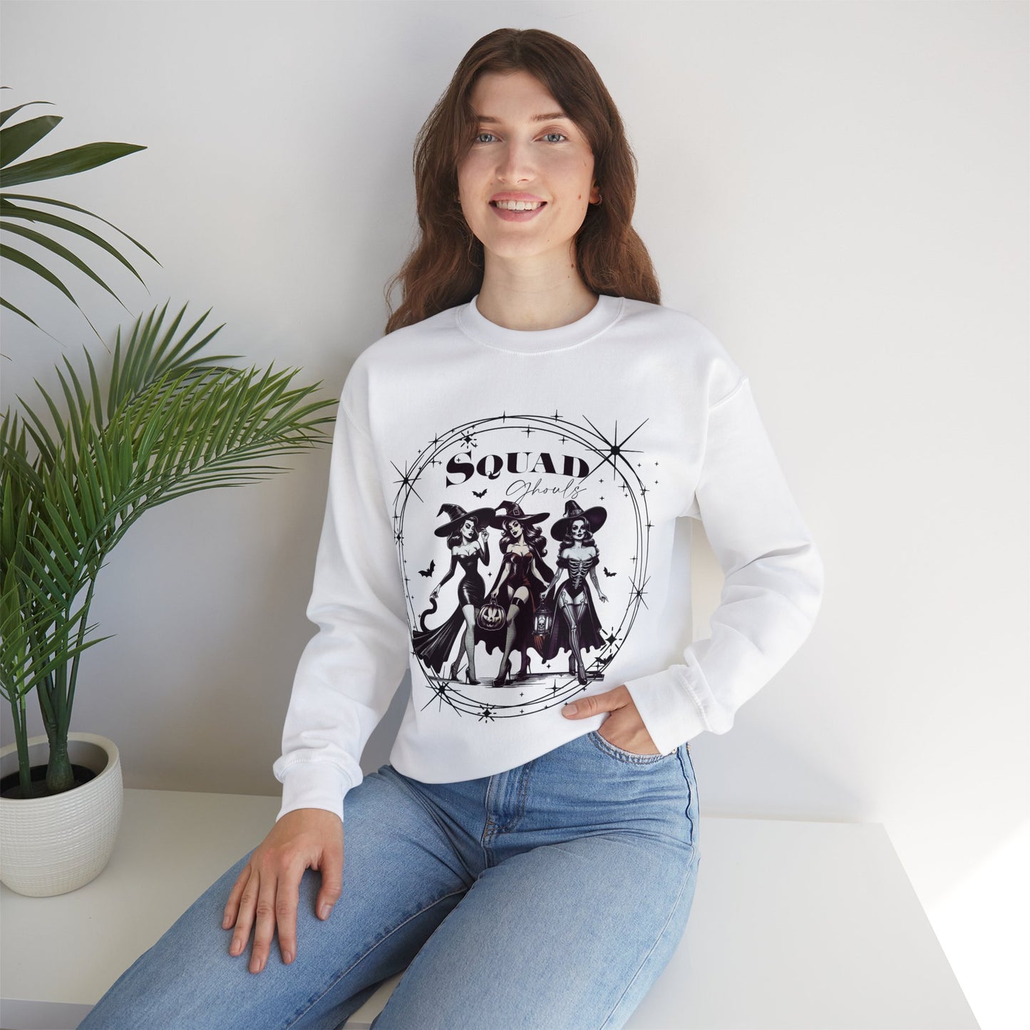 Squad Ghouls Witchy White Halloween Sweatshirt , The Perfect Witch Top