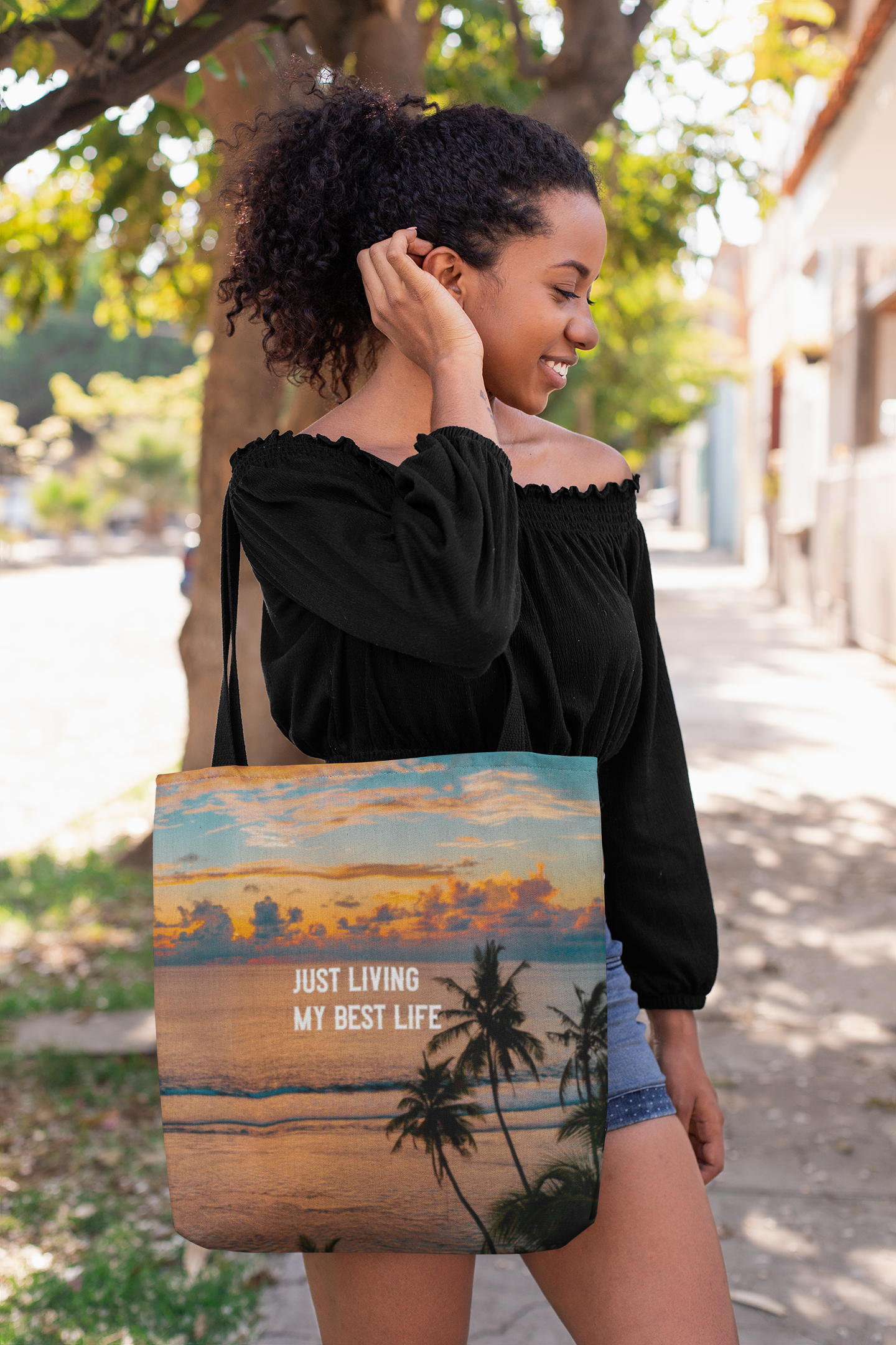 Living My Best Life Tote | Messenger Bag, Cross Body Bag, Beach Tote, Pool Tote, Brand63, Summer Sale, Free Shipping