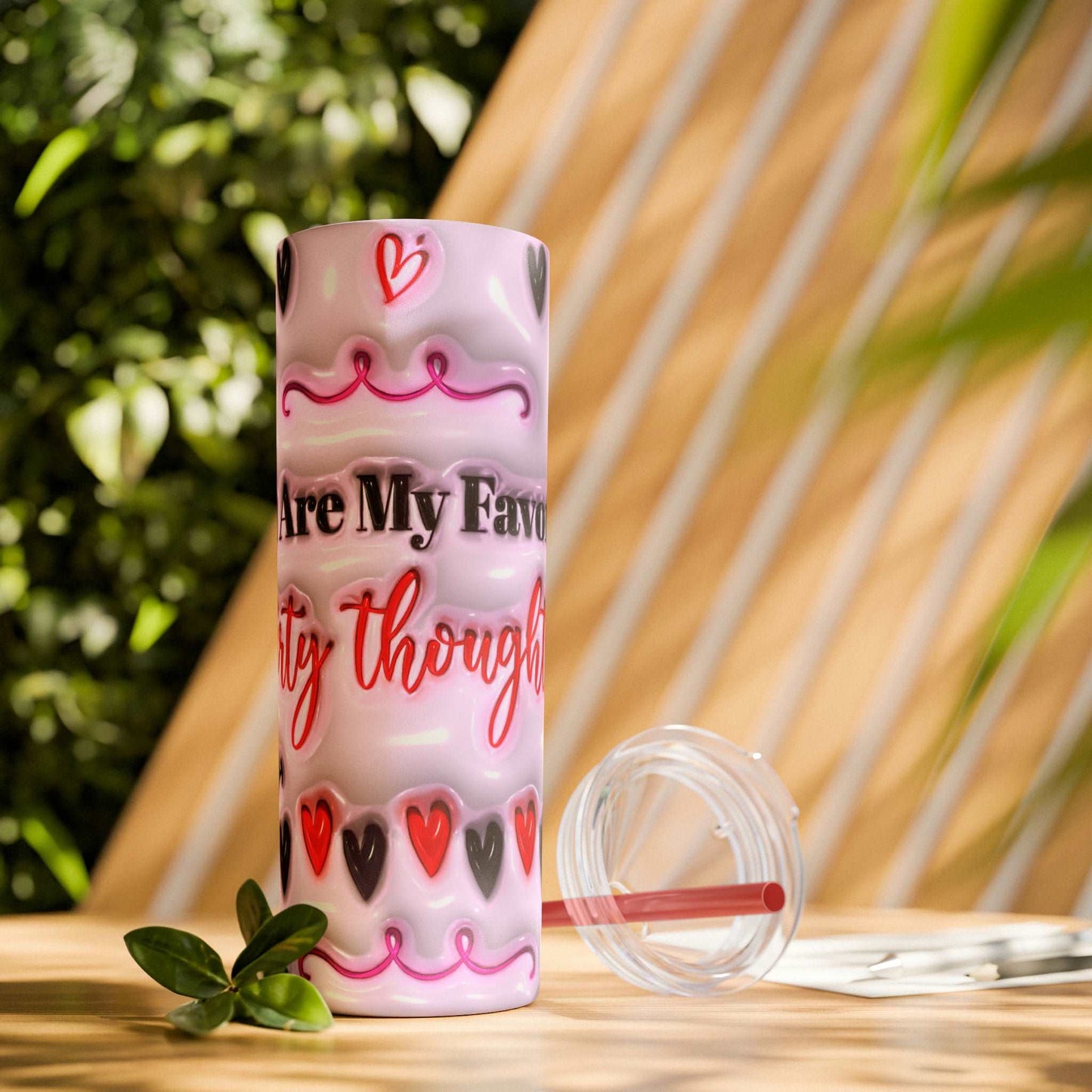 Valentine's Day Dirty Thoughts Skinny Tumbler