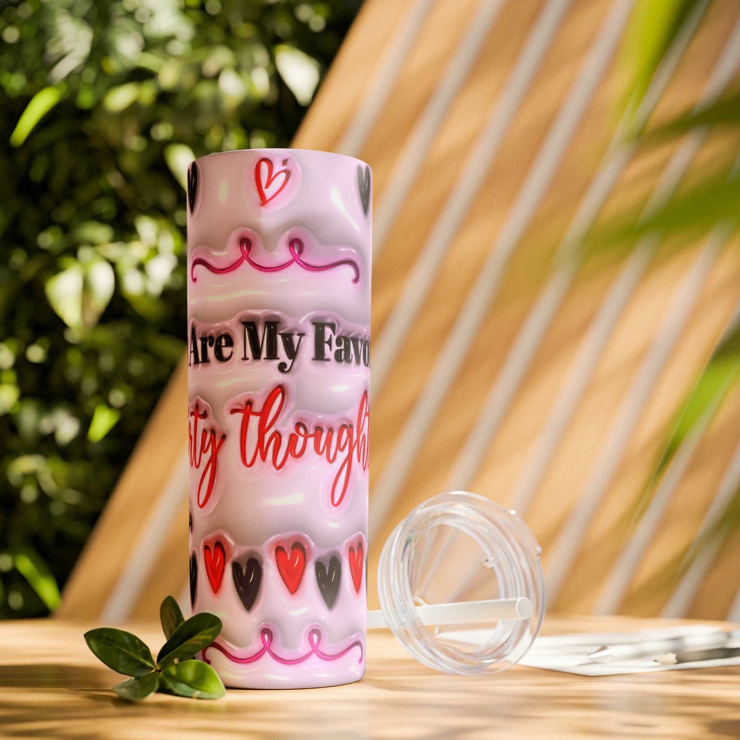 Valentine's Day Dirty Thoughts Skinny Tumbler