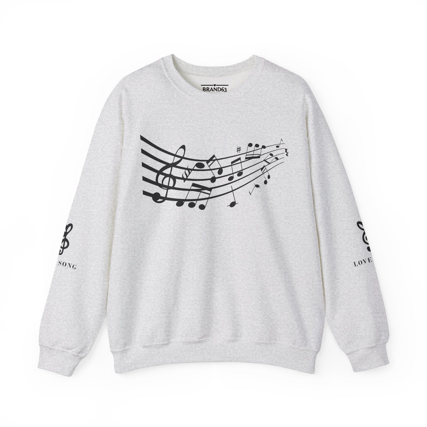 Musical Notes Crewneck Sweatshirt – Perfect for Music Lovers