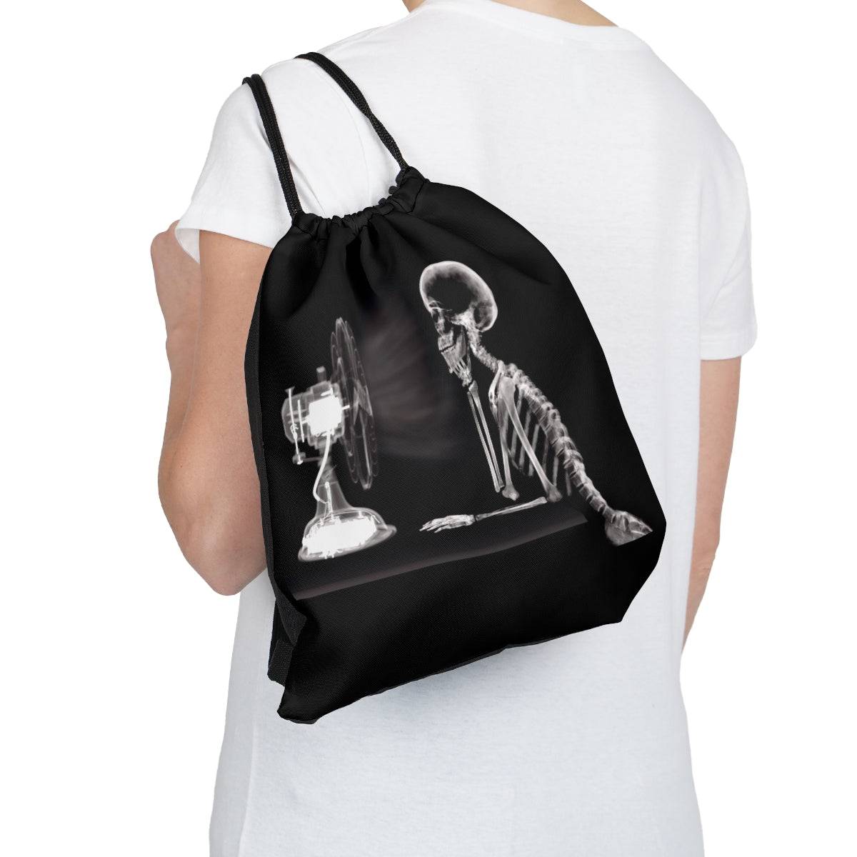 Skeleton Drawstring Bag, Spacious Bag, Practical Backpack, Soft Sturdy Drawstring Backpack, Fun Gift for Birthday Holidays or Back - Brand63