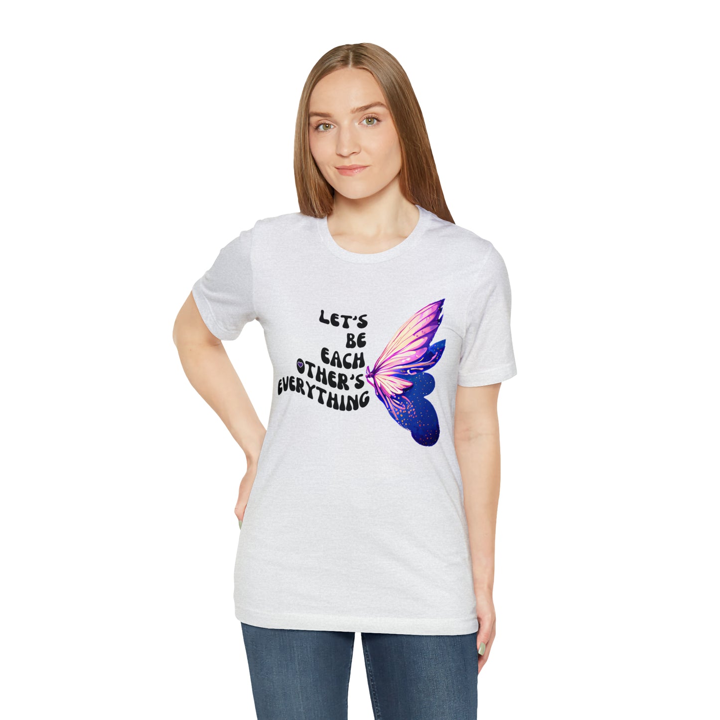 Beautiful Together Butterfly! -  Jersey T-Shirt | Front and Back Printed Tee, Brand63.com, Free Shipping, Custom T-shirts for men, women and kids, Love Butterfly, Love Shirt, Summer Shirt, Butterfly shirt.