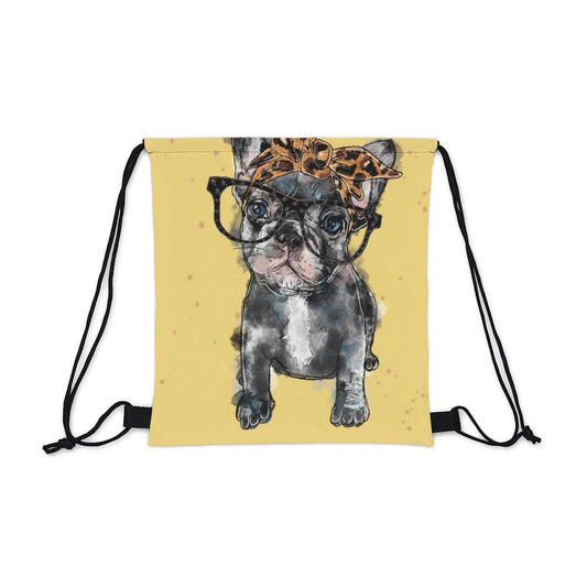 Pug Dog Drawstring Bag, Spacious Bag, Practical Backpack, Soft Sturdy Drawstring Backpack, Fun Gift for Birthday Holidays or Back To School - Brand63