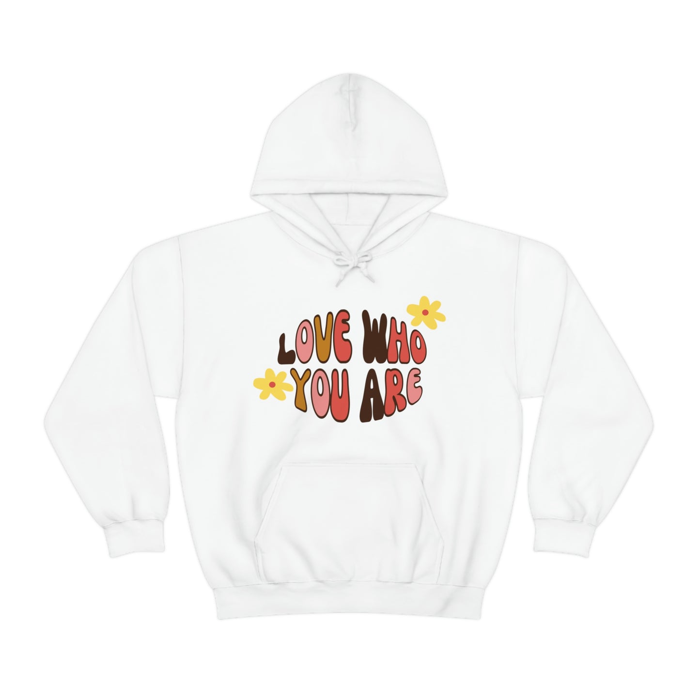 Add a little positive affirmation to your day with our Exclusive "love Who You Are" warm heavy blend hoodie, Brand63.com, Custom Ink, Custom Apparel, Custom Hoodies, Sale Price, Hoodie Sale