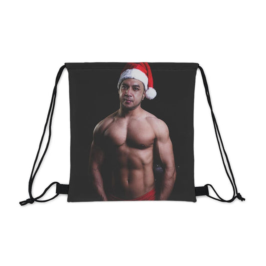 Sexy Man Xmas Drawstring Bag, Spacious Bag, Practical Backpack, Soft Sturdy Drawstring Backpack, Fun Gift for Birthday Holidays - Brand63