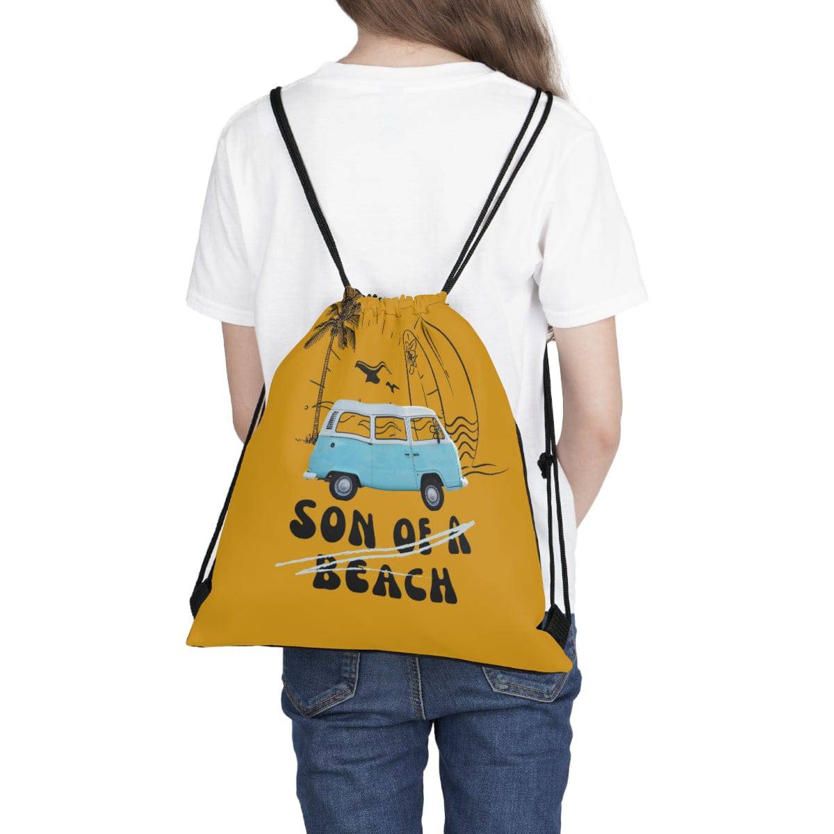 Son Of A Beach Drawstring Bag, Spacious Bag, Practical Backpack, Soft Sturdy Drawstring Backpack, Fun Gift for Birthday Holidays o - Brand63