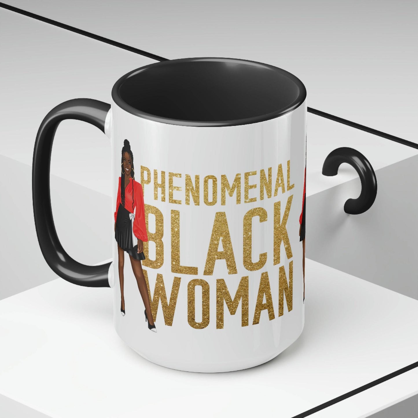 Celebrate Black History Month Mug , Black Pride and Daily Affirmations 15oz  Ceramic Coffee Mug  | Coffee Lovers | Tea Lover | Coffee Bar Decor - Brand63