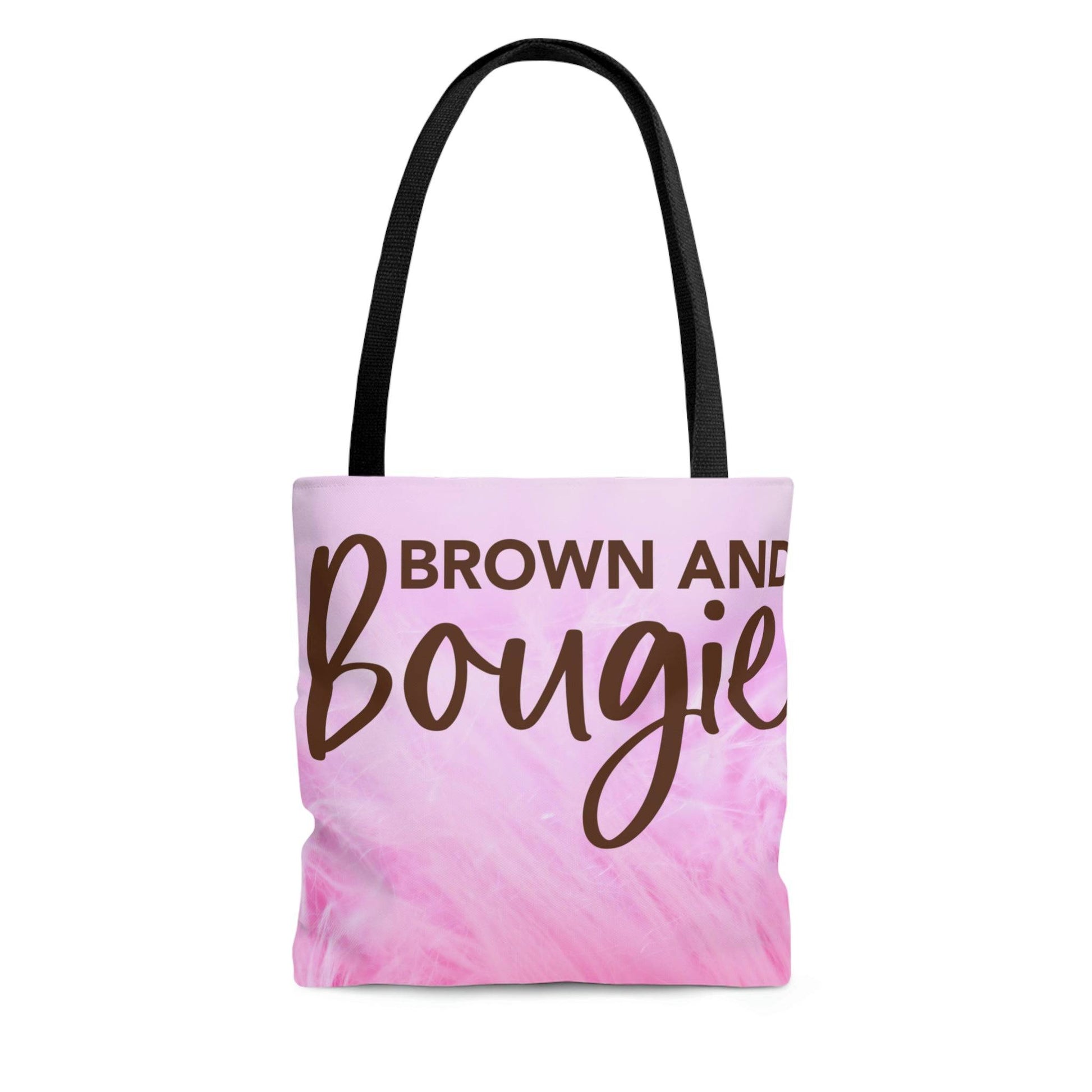 Brown & Bougie Black Pride Tote Bag | Purse (Pink Feathers) - Brand63