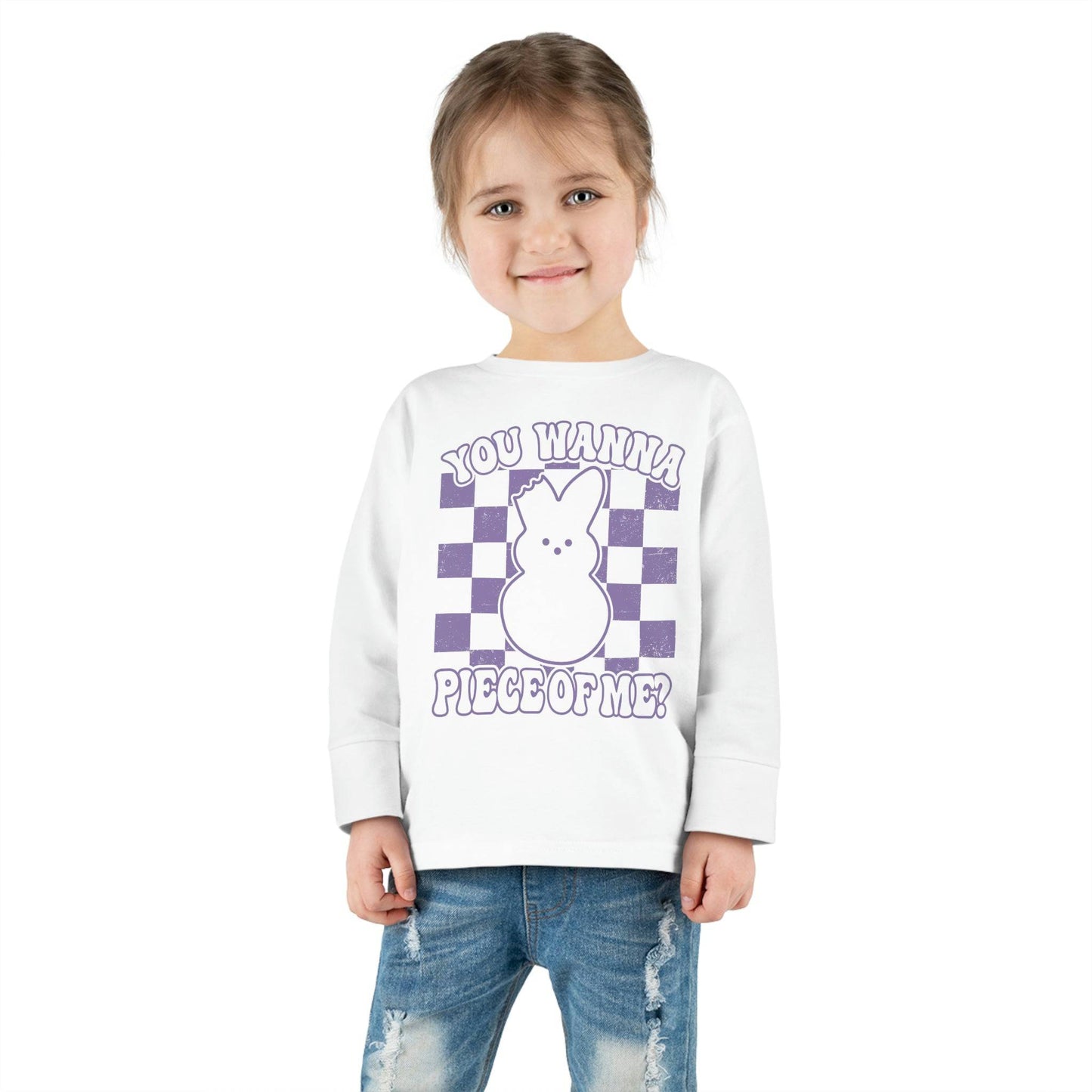 Easter Peeps, Toddler Long Sleeve Tee (PURPLE PEEPS) - Brand63