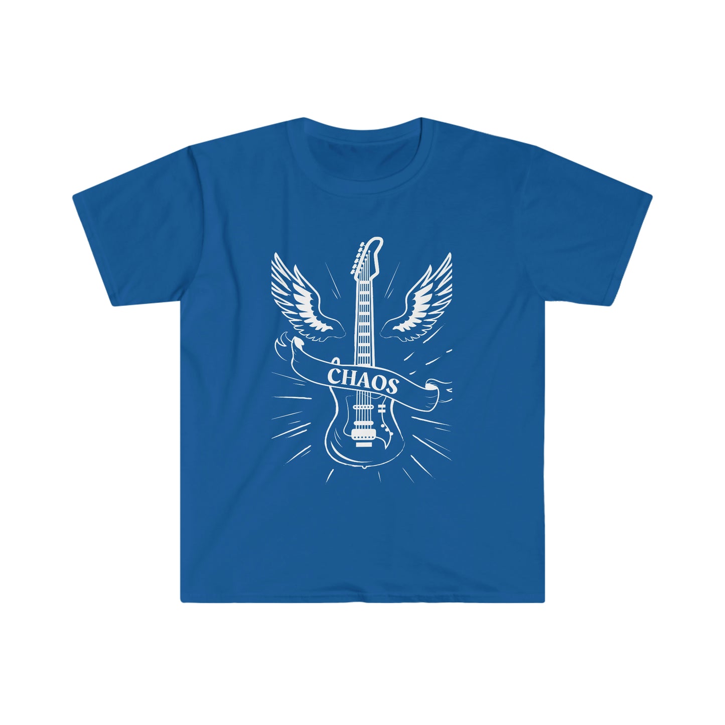 Guitar Chaos T-Shirt - Classic Guitar with Wings - Rock 'n' Roll Fashion - Brand63