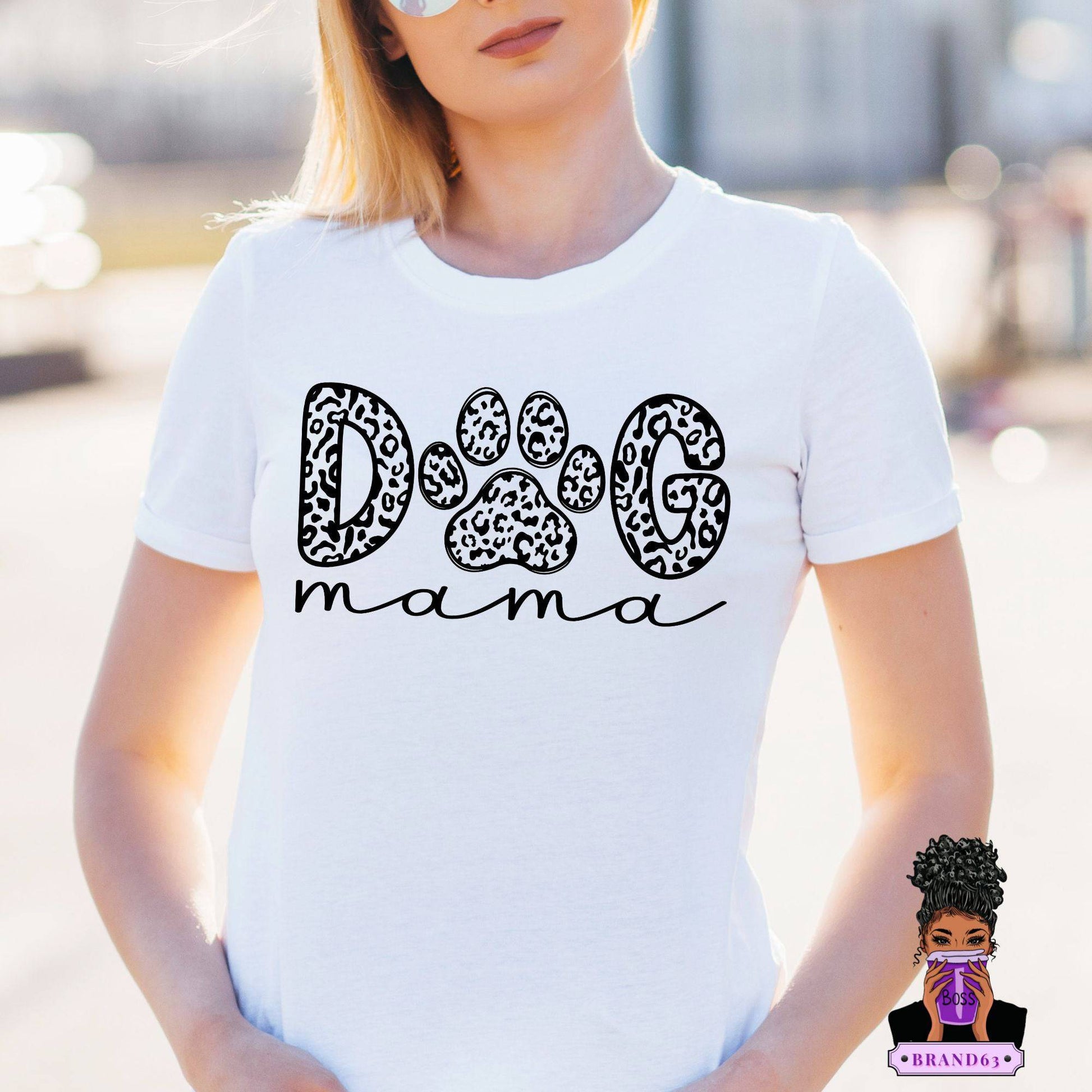 Show off your love for your furry friend with our 'Dog Mama' t-shirt - Brand63