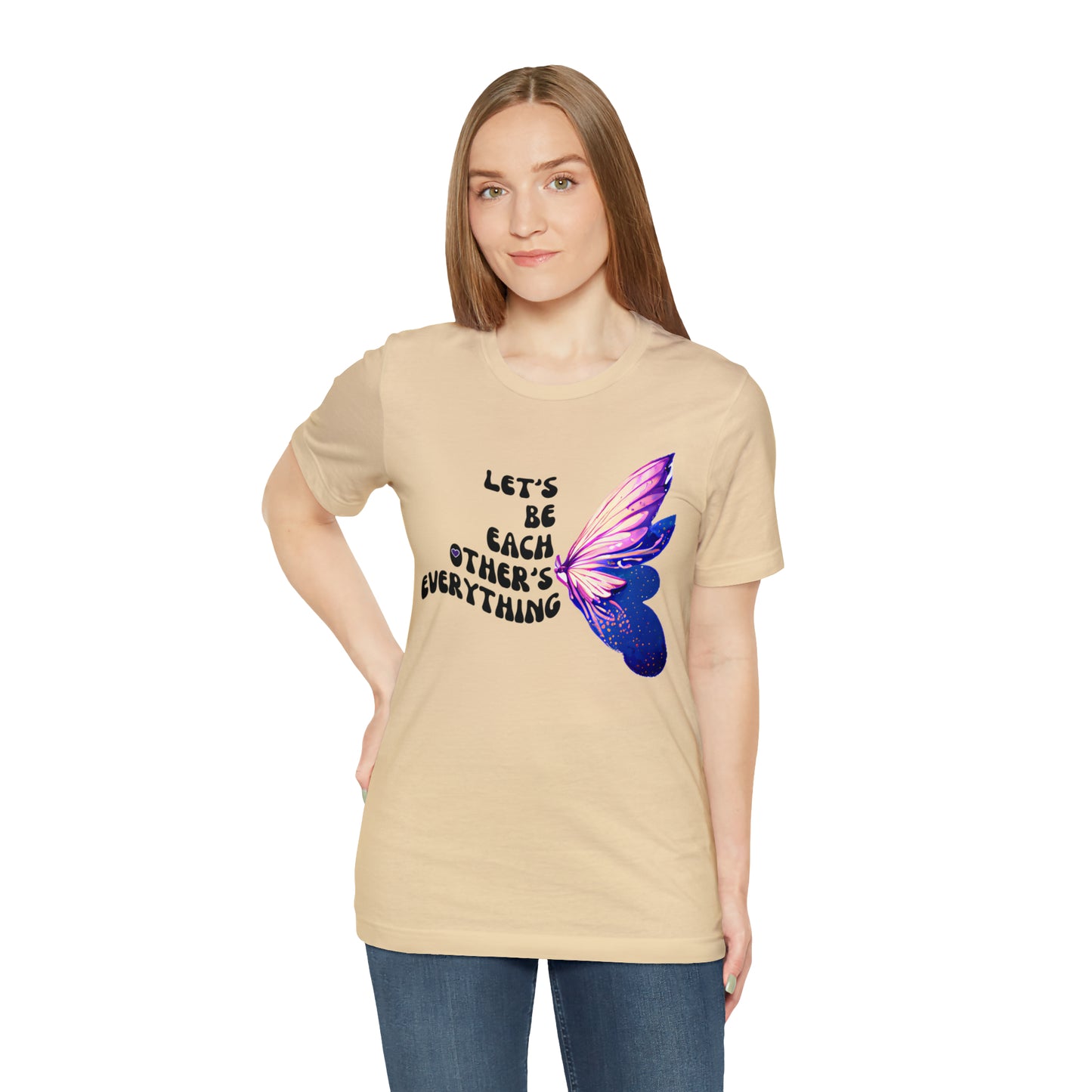 Beautiful Together Butterfly! -  Jersey T-Shirt | Front and Back Printed Tee - Brand63