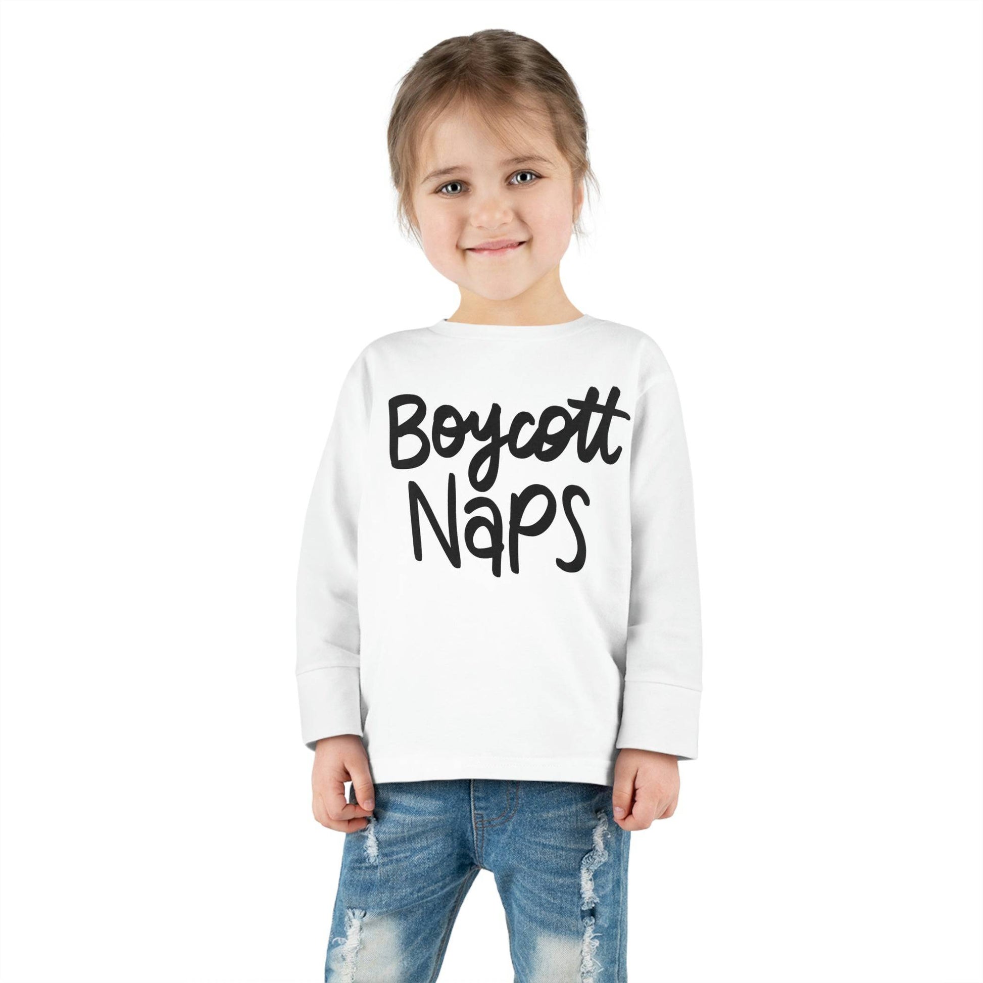 Boycott Naps! Toddler Long Sleeve Tee | Best Daycare Shirt ever - Brand63