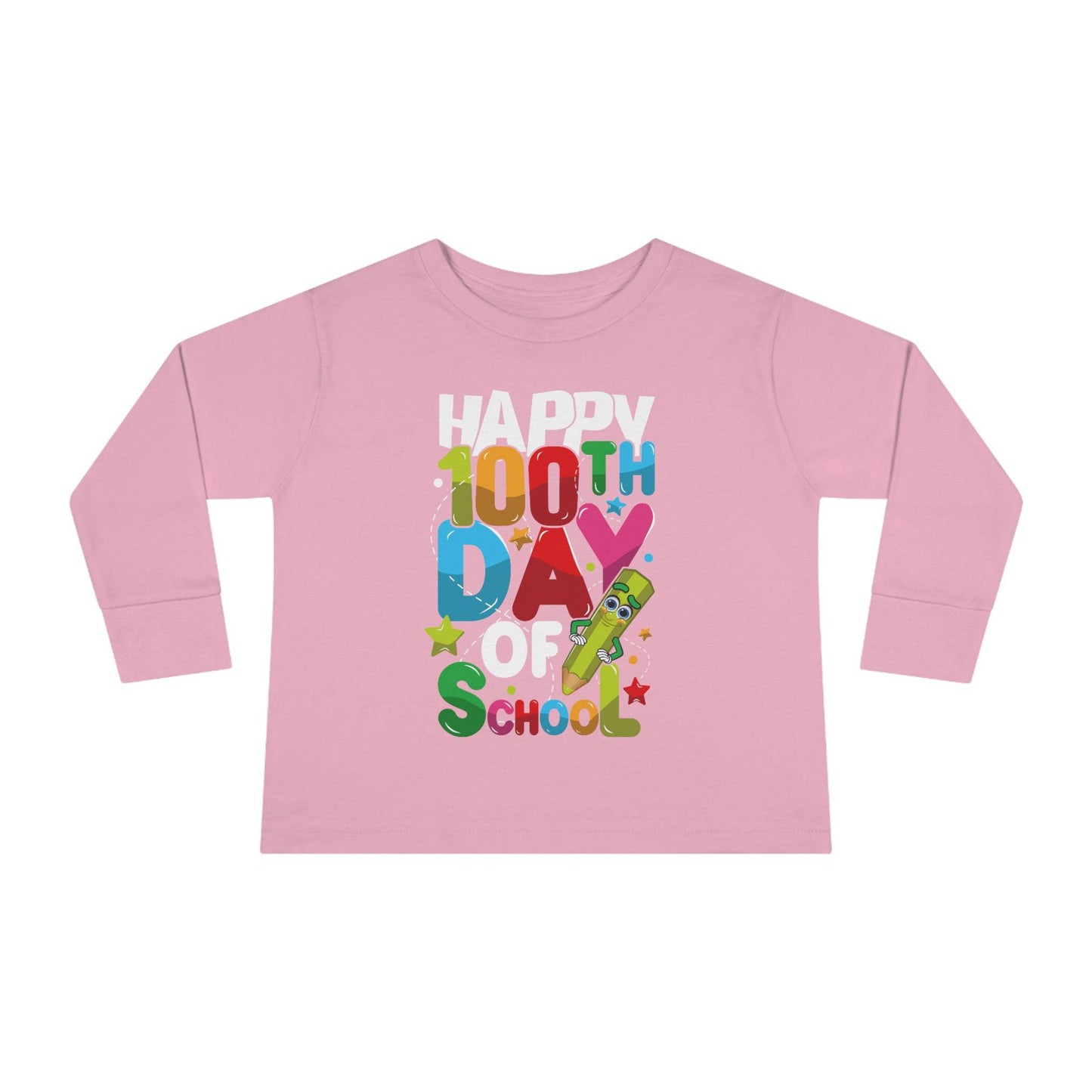 100th Day Of School, Toddler Long Sleeve Tee - Brand63