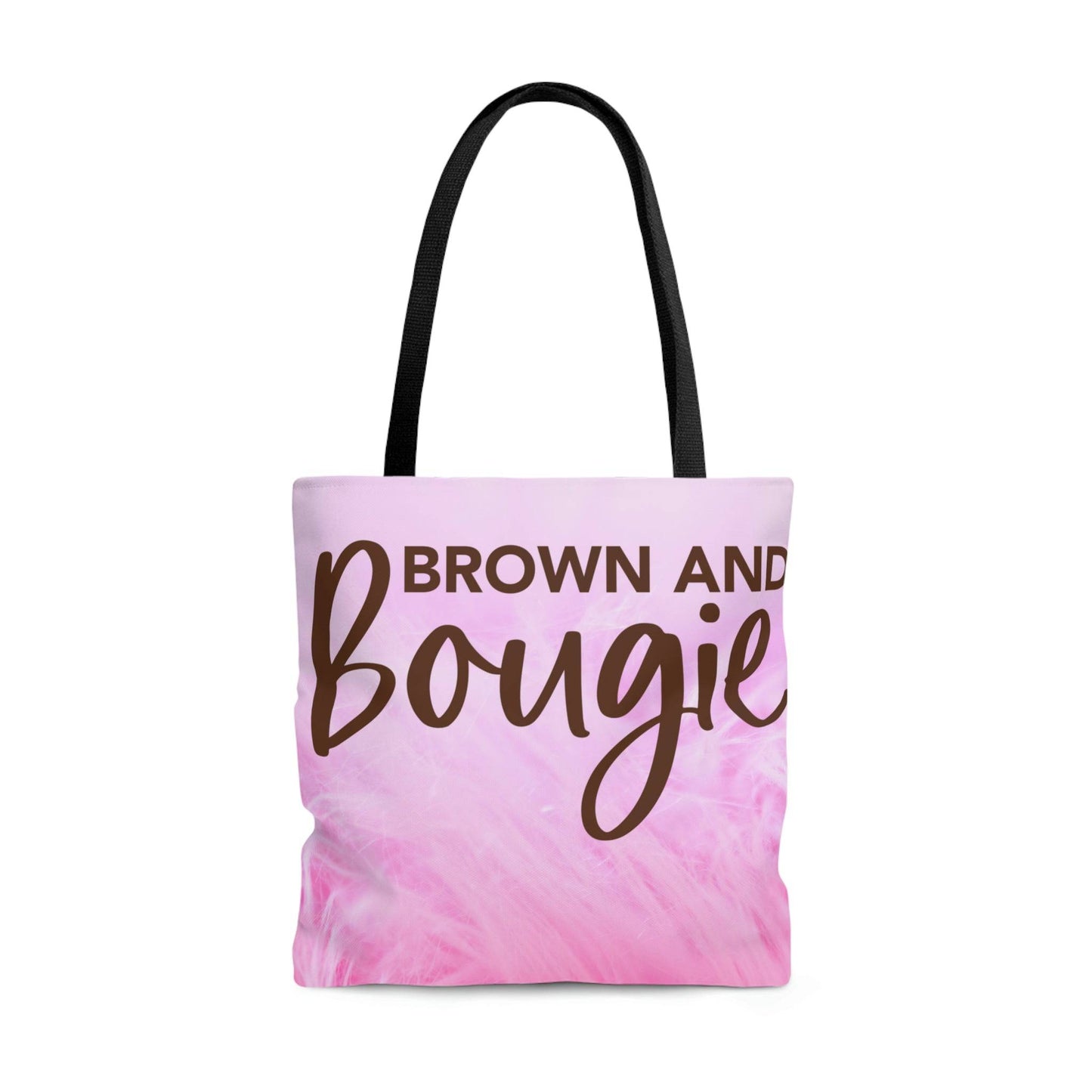 Brown & Bougie Black Pride Tote Bag | Purse (Pink Feathers) - Brand63