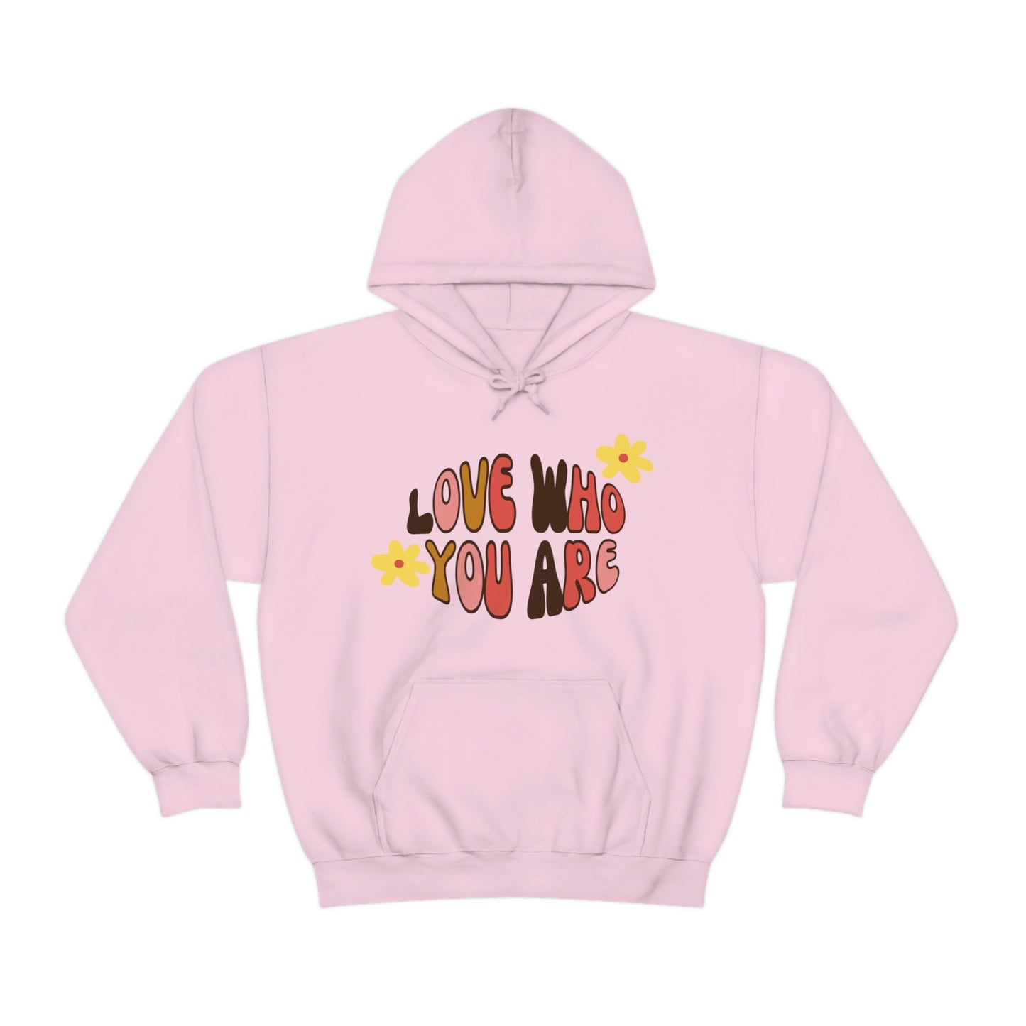 Add a little positive affirmation to your day with our Exclusive "love Who You Are" warm heavy blend hoodie, Brand63.com, Custom Ink, Custom Apparel, Custom Hoodies, Sale Price, Hoodie Sale