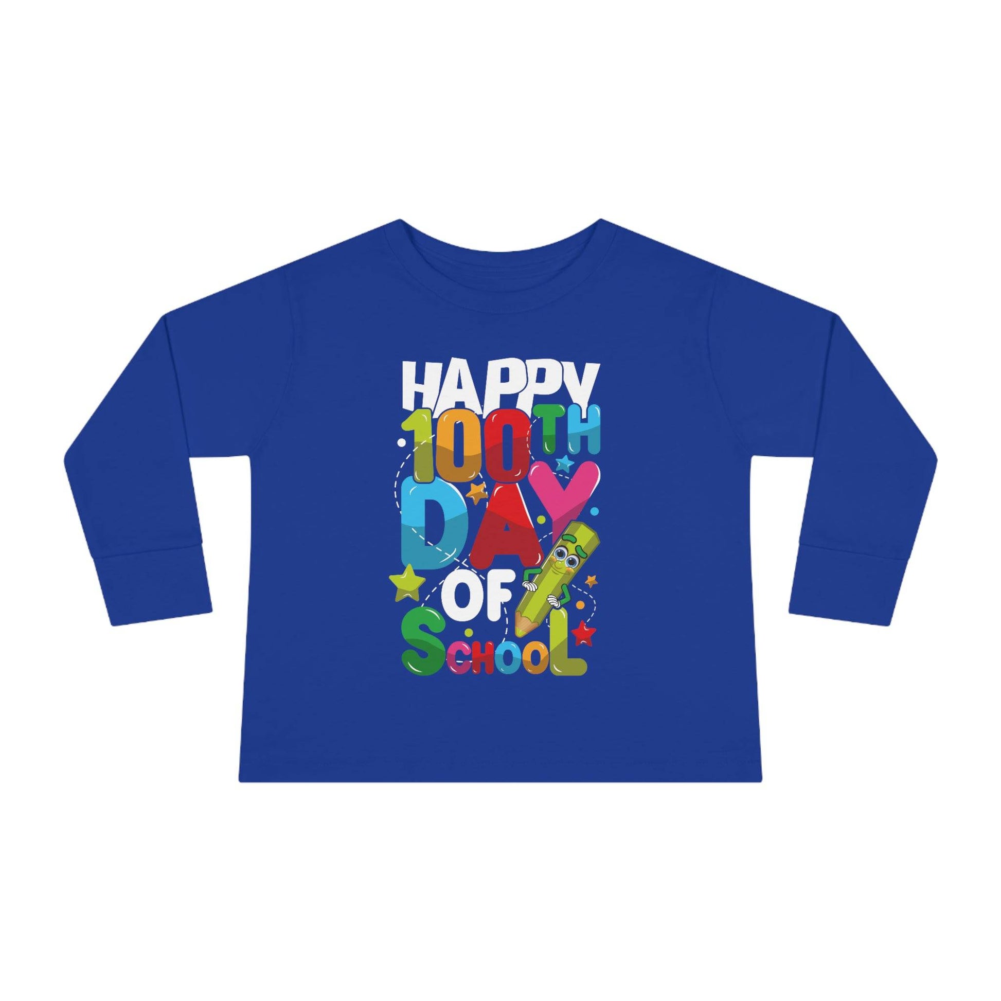 100th Day Of School, Toddler Long Sleeve Tee - Brand63