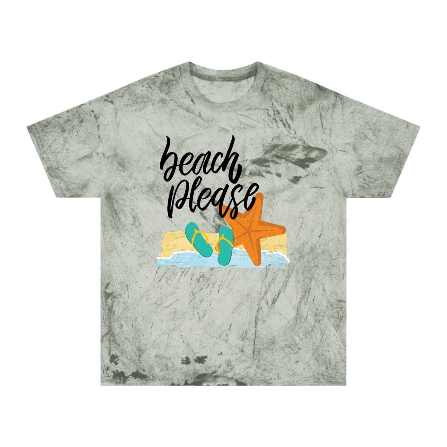 Brand63's Exclusive "Beach Please" Comfort Colors T-shirt has a unique color blast pattern on every shirt. Made 100% with incredibly soft, ring-spun cotton, each tee is soft-washed and garment-dyed. Its relaxed fit makes it the perfect daily choice for any casual occasion. Who's Ready For A Little Sand Between Their Toes? Brand63