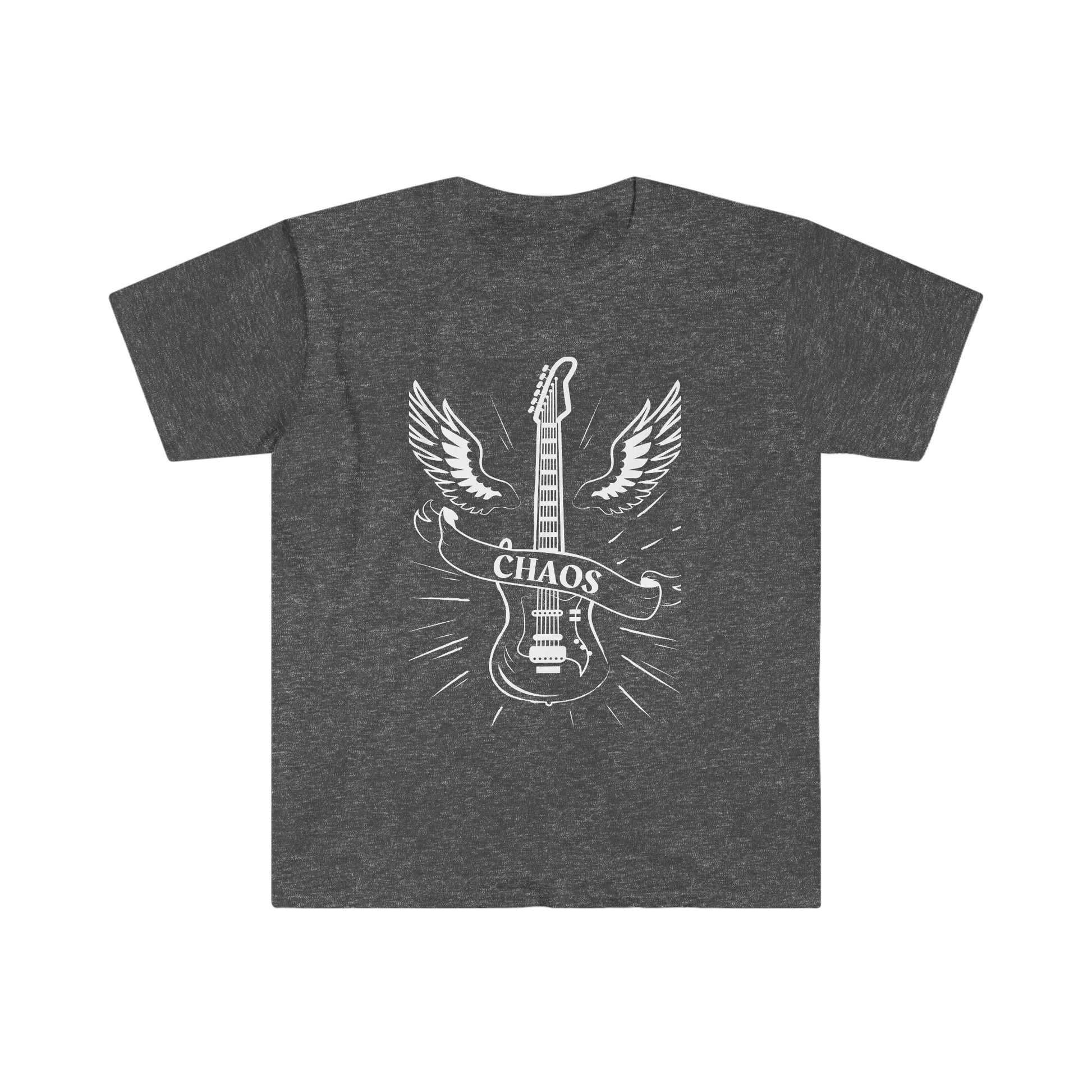 Guitar Chaos Tee - Classic Guitar Wings T-Shirt for Rock Music Lovers, Guitar Chaos T-Shirt - Classic Guitar with Wings - Rock 'n' Roll Fashion, Brand63.com