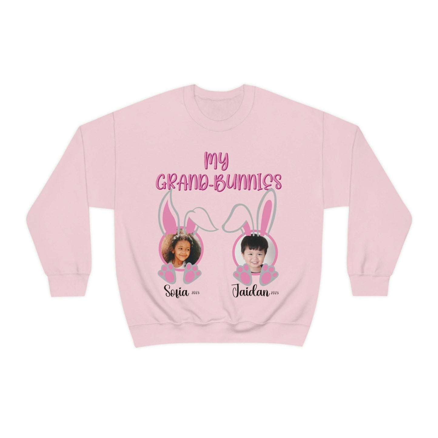 Personalized Easter Grand-Bunnies Sweatshirt for Grandma,  Add Your Photo & Name - Brand63