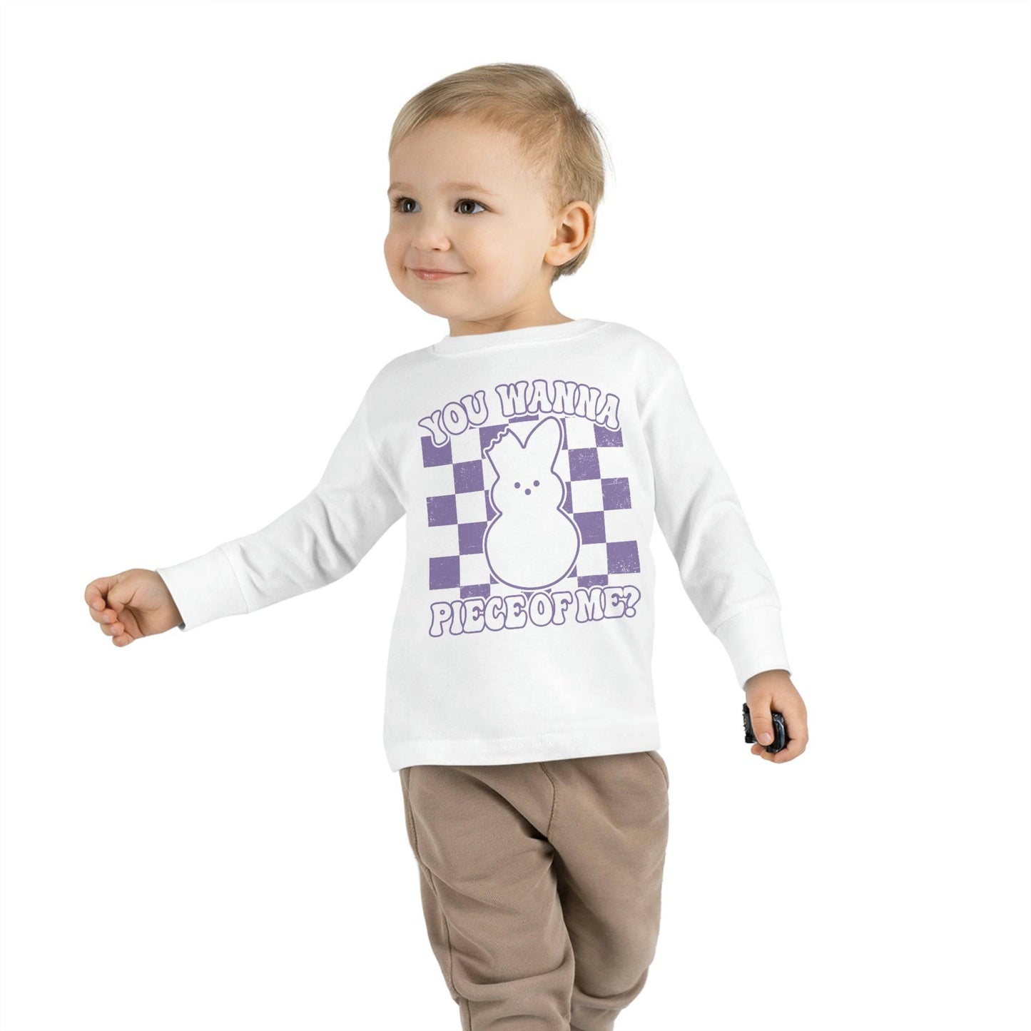 Easter Peeps, Toddler Long Sleeve Tee (PURPLE PEEPS) - Brand63