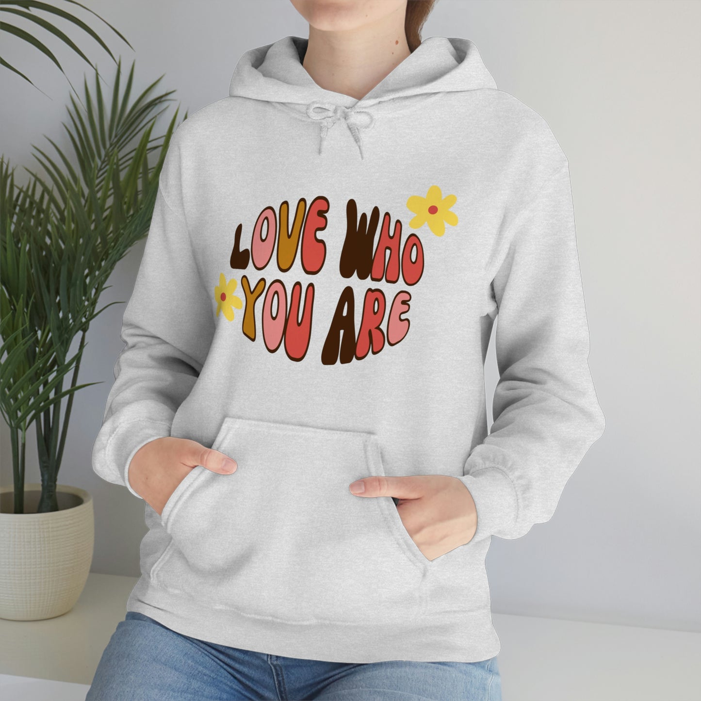 Add a little positive affirmation to your day with our Exclusive "love Who You Are" warm heavy blend hoodie, Brand63.com, Custom Ink, Custom Apparel, Custom Hoodies, Sale Price, Hoodie Sale