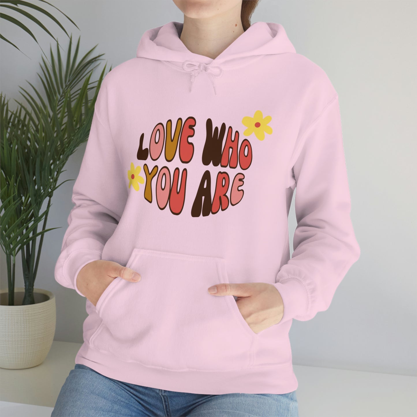 Add a little positive affirmation to your day with our Exclusive "love Who You Are" warm heavy blend hoodie, Brand63.com, Custom Ink, Custom Apparel, Custom Hoodies, Sale Price, Hoodie Sale