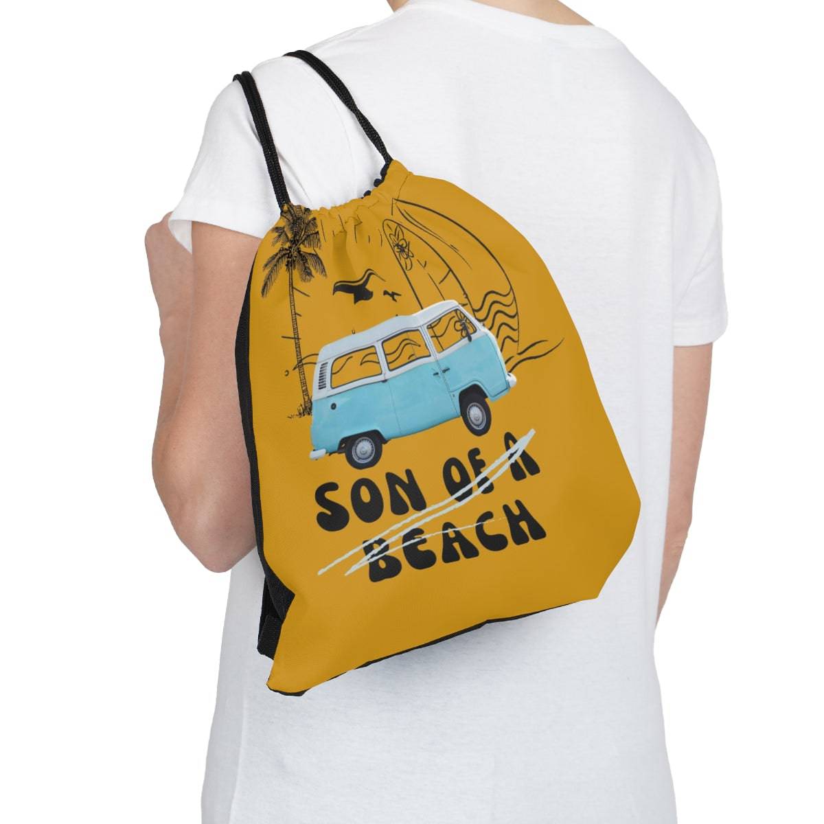 Son Of A Beach Drawstring Bag, Spacious Bag, Practical Backpack, Soft Sturdy Drawstring Backpack, Fun Gift for Birthday Holidays o - Brand63