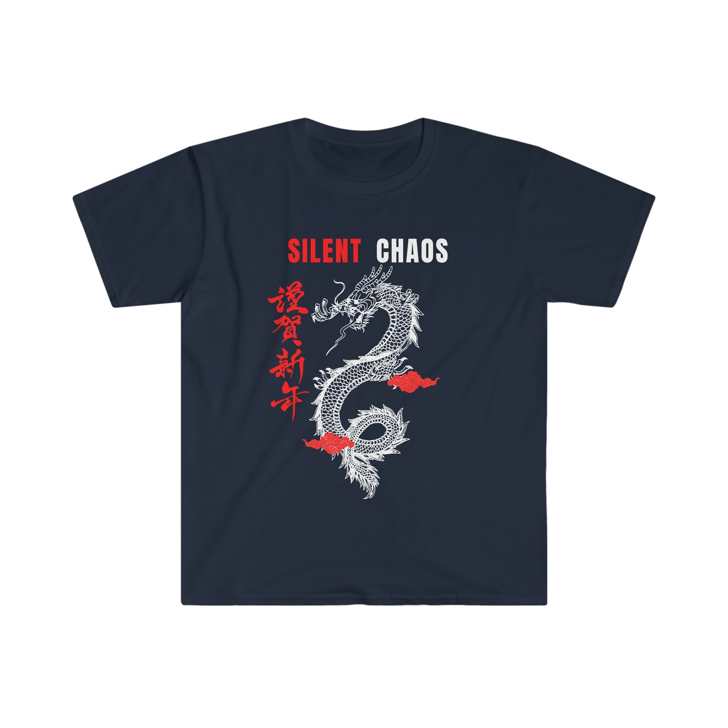 Japanese Dragon Silent- Chaos Tee  With Front & Back Design - Brand63