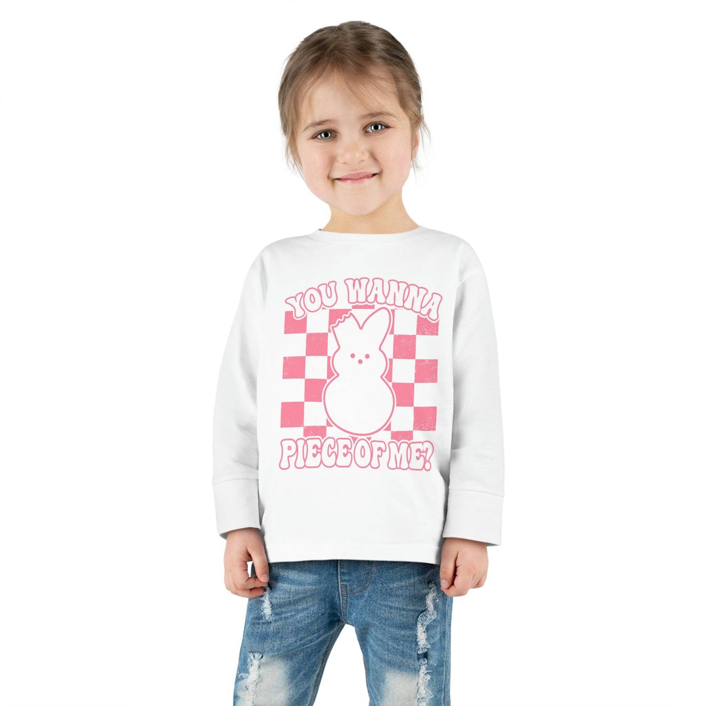 Easter Peeps, Toddler Long Sleeve Tee (PINK PEEPS) - Brand63