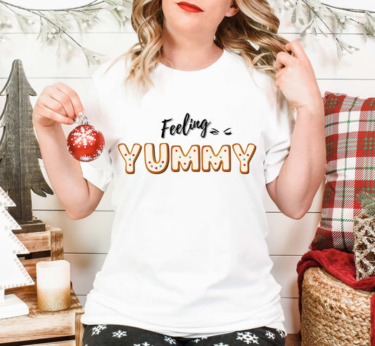 Feeling YUMMY Flirty TShirt, Gingerbread Cookie Tee, Great Gift Idea, Gift For Her, New Year Tee, Flirt With Me Shirt - Brand63