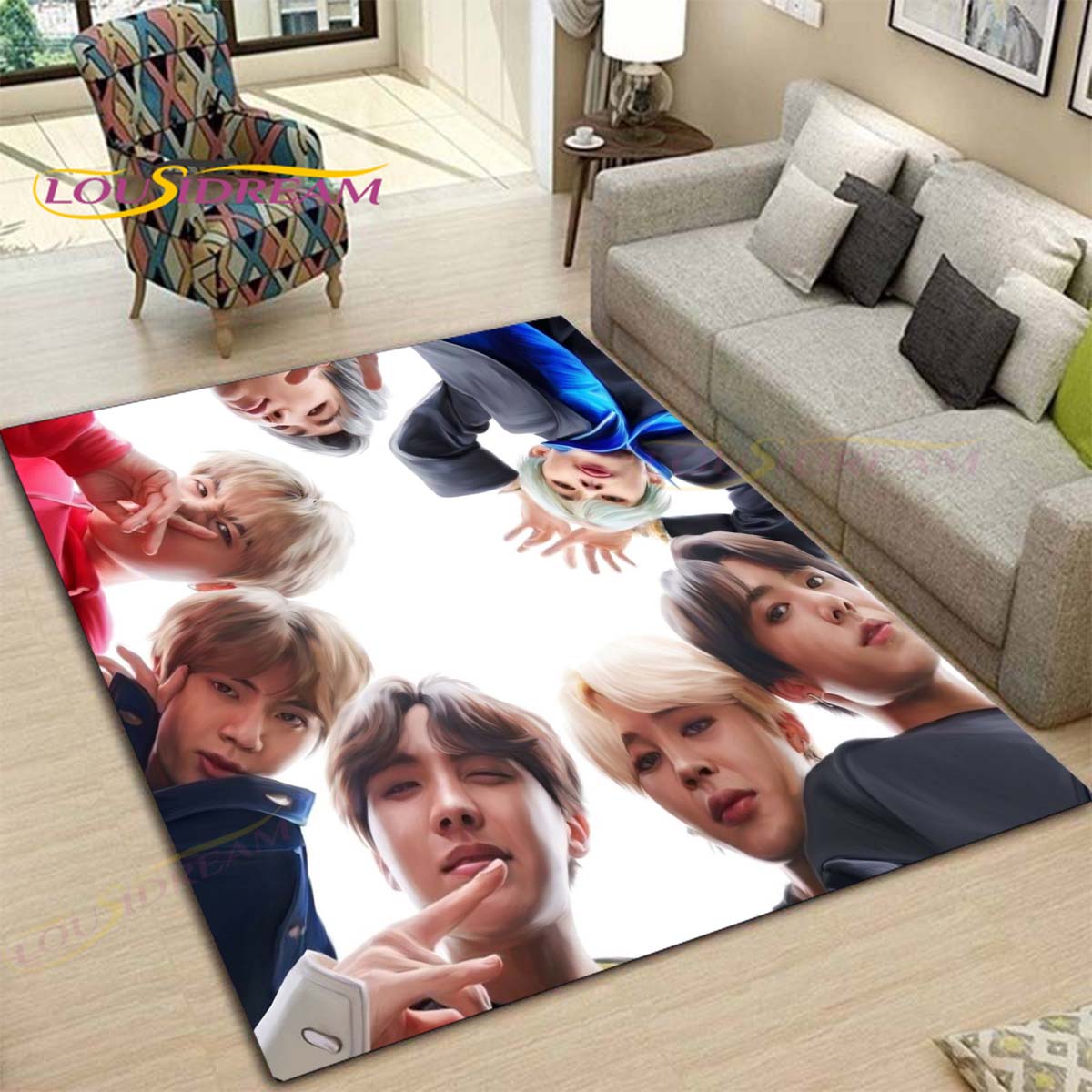 BTS Plush Non-Slip Area Rug/Carpet - Brand63