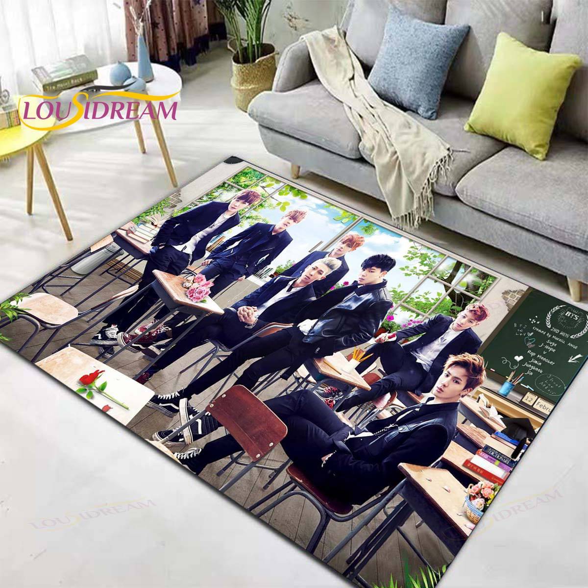 BTS Plush Non-Slip Area Rug/Carpet - Brand63