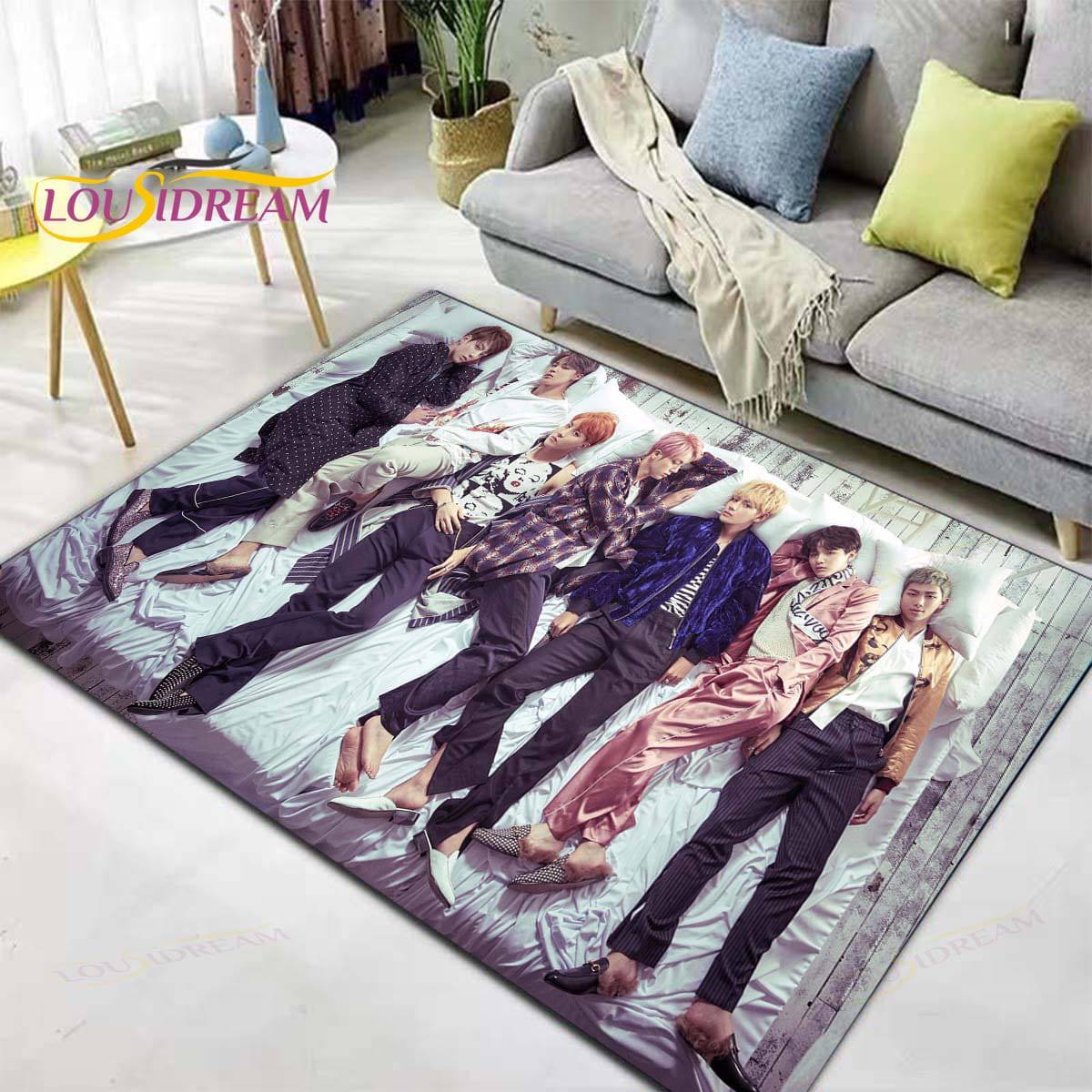 BTS Plush Non-Slip Area Rug/Carpet - Brand63