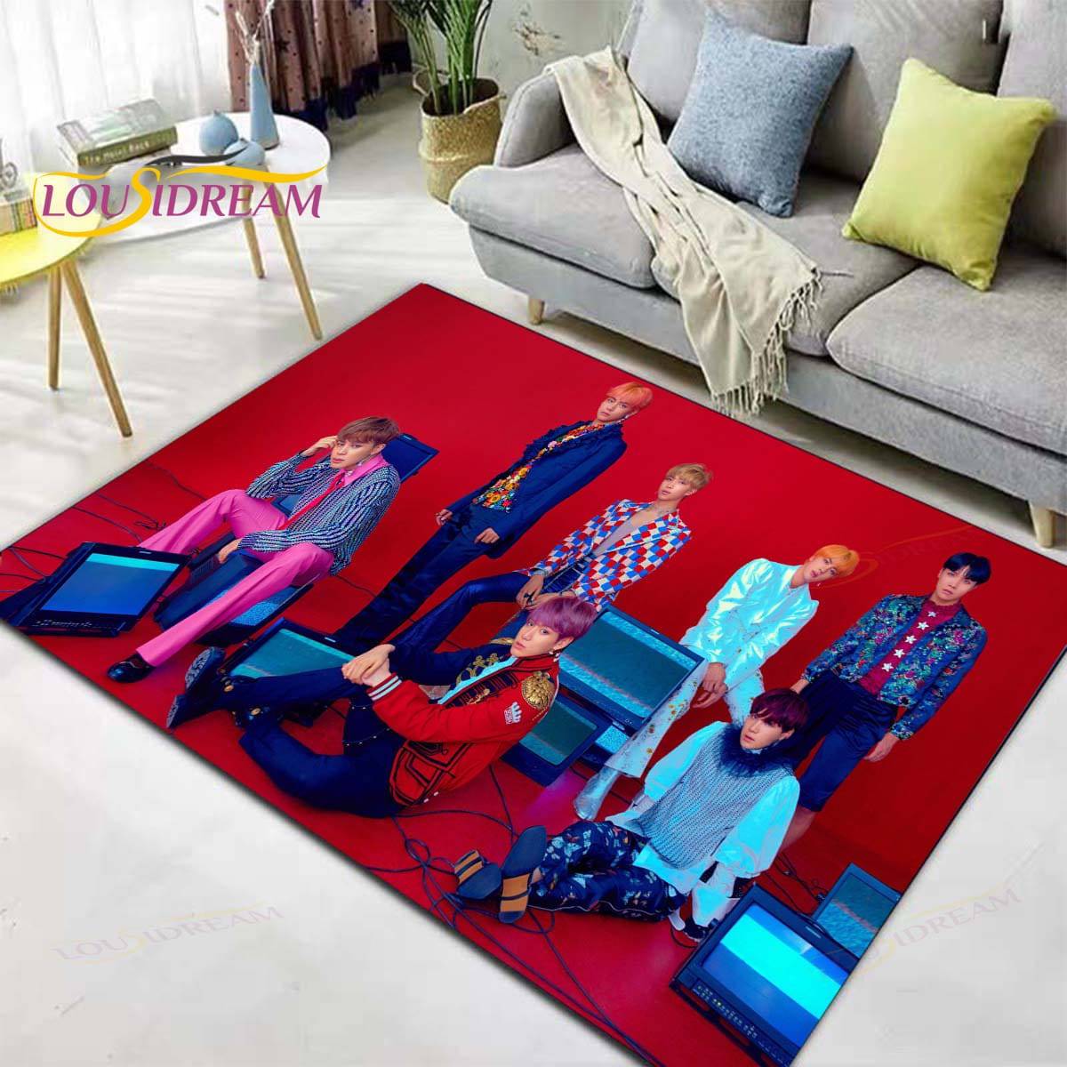 BTS Plush Non-Slip Area Rug/Carpet - Brand63