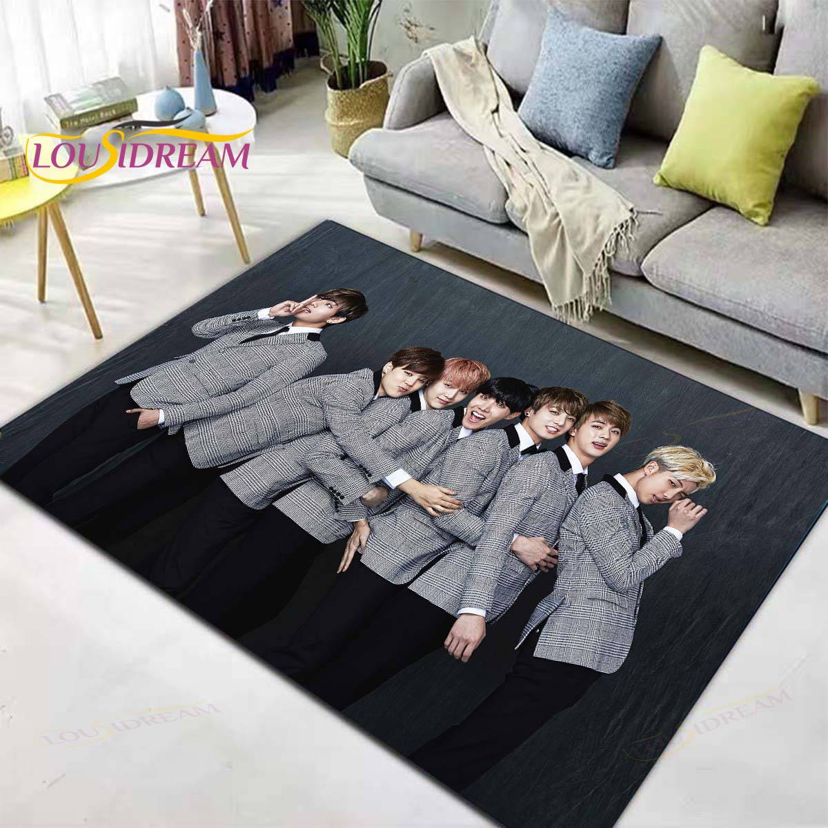 BTS Plush Non-Slip Area Rug/Carpet - Brand63