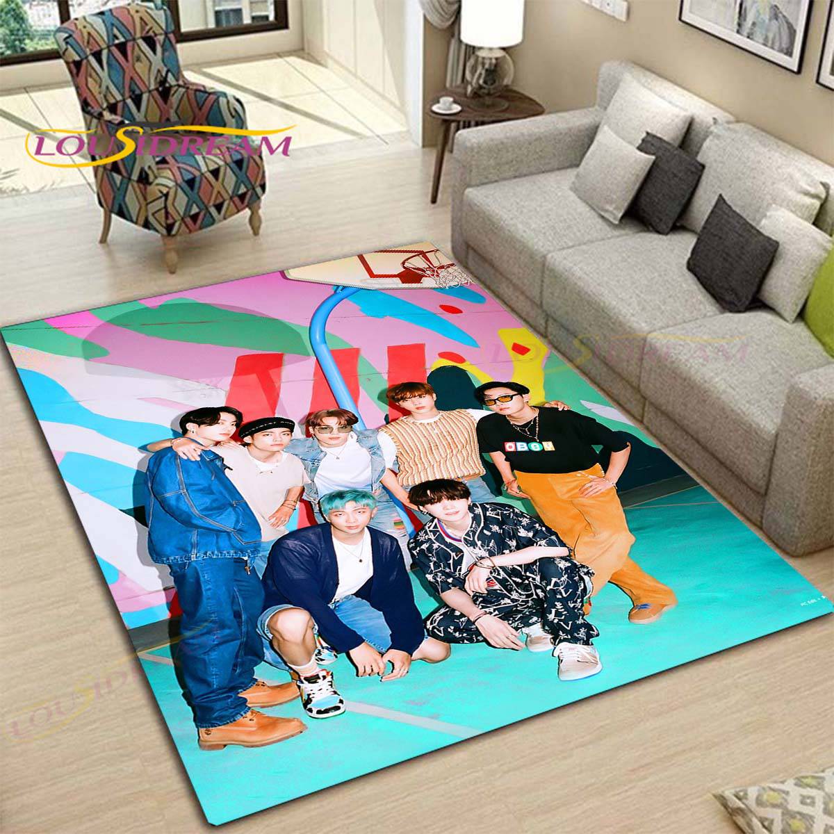 BTS Plush Non-Slip Area Rug/Carpet - Brand63