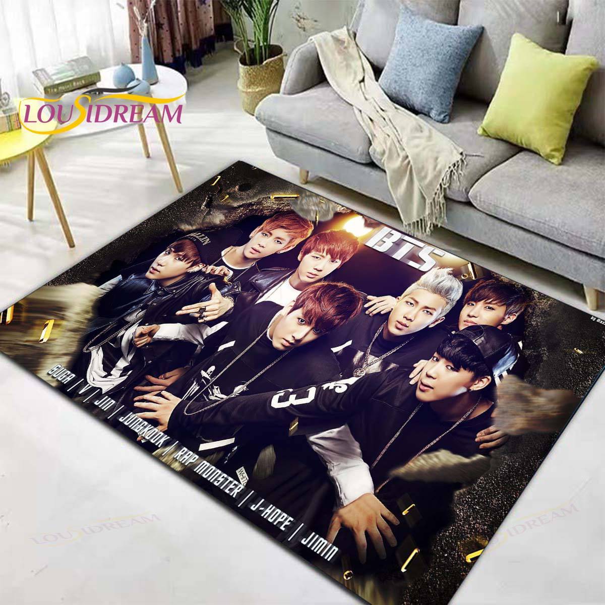 BTS Plush Non-Slip Area Rug/Carpet - Brand63