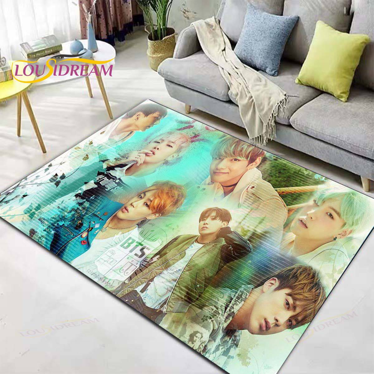 BTS Plush Non-Slip Area Rug/Carpet - Brand63