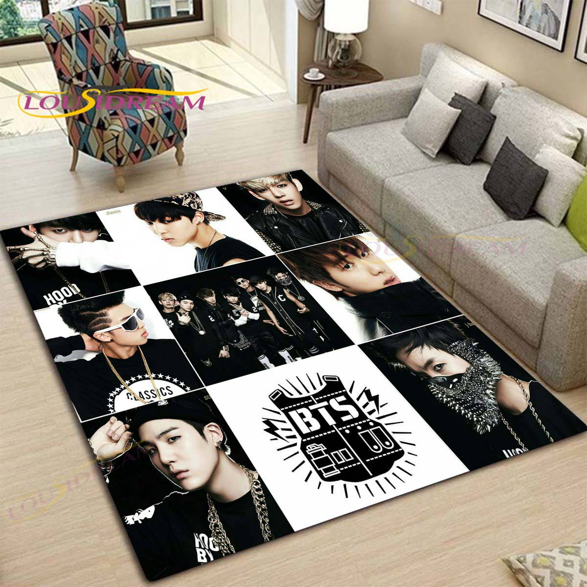 BTS Plush Non-Slip Area Rug/Carpet - Brand63