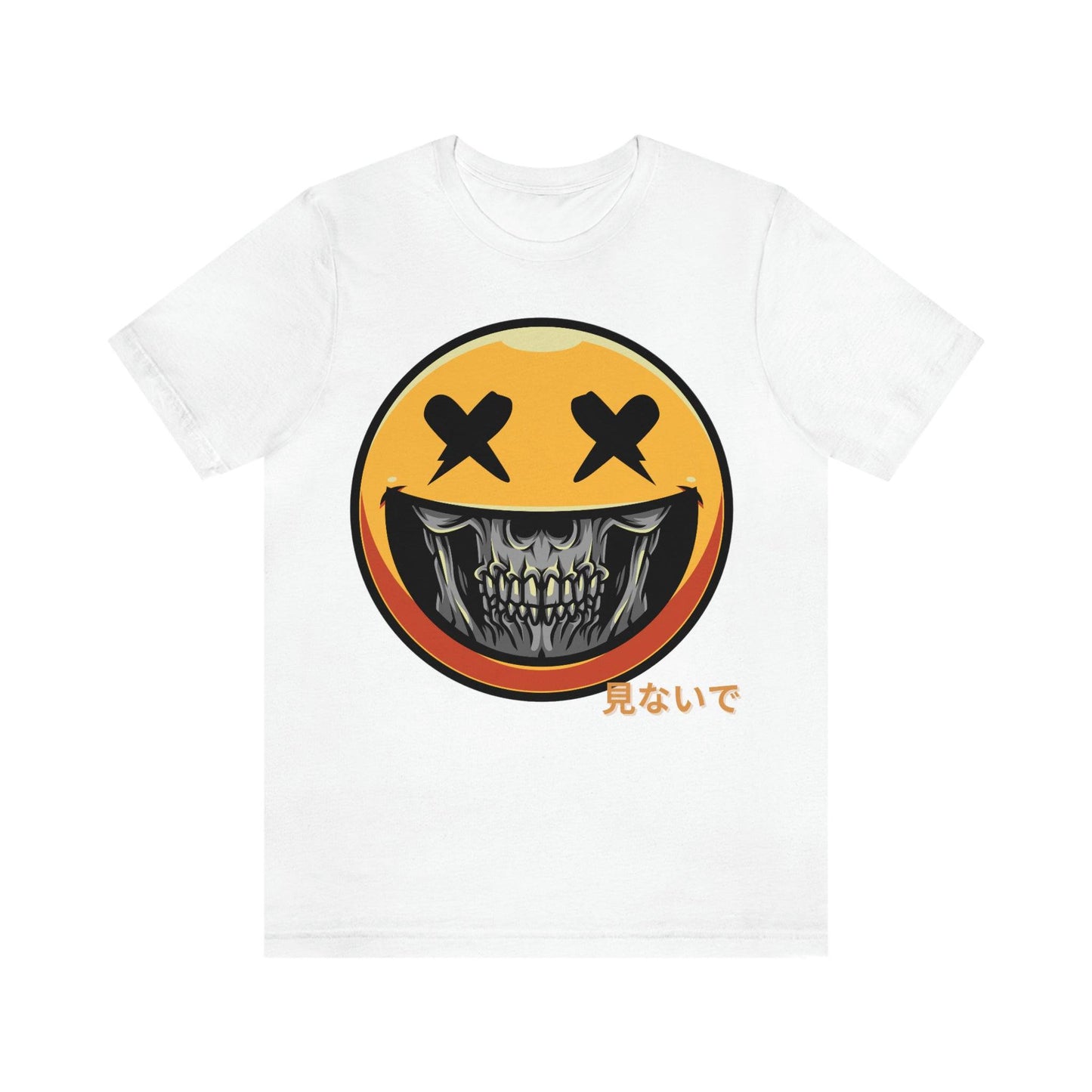 Don't Look Skeleton Emoji T-Shirt, 2023 Graphic-Shirt With Japanese Writing - Brand63